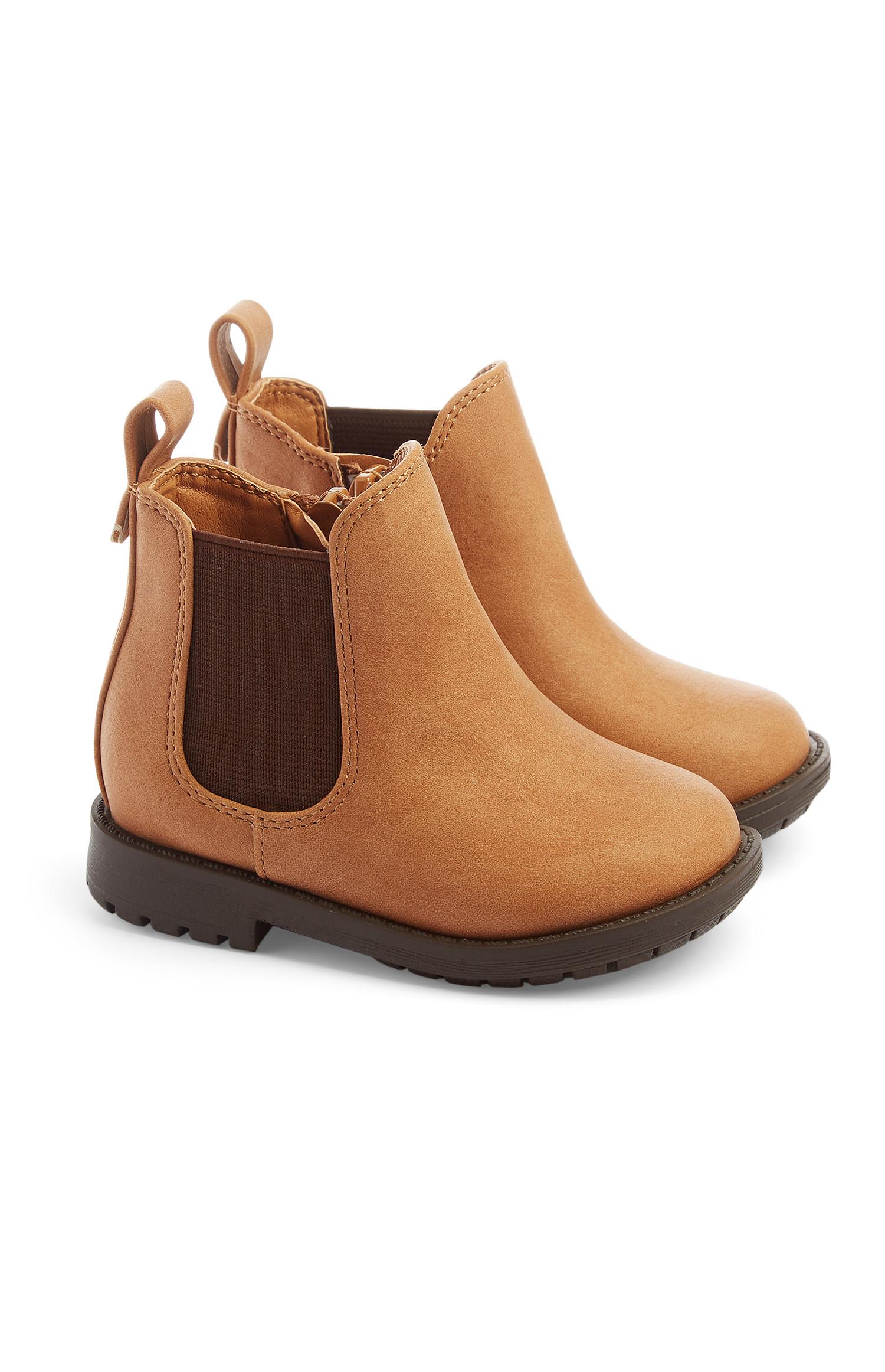 Dekliški rjavi škornji Chelsea za dojenčke