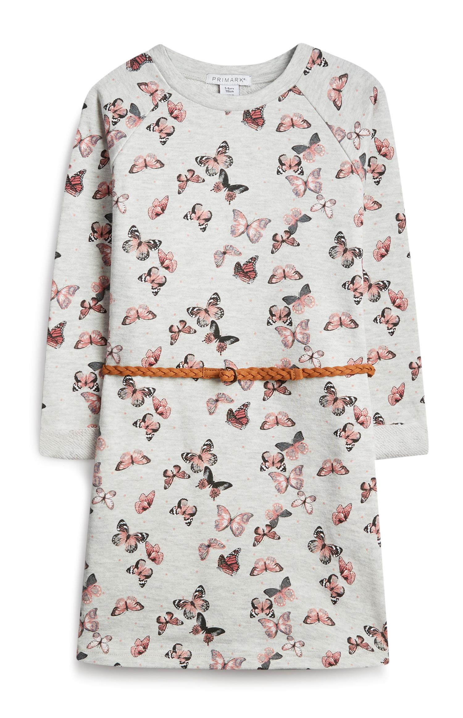 Vestido con mariposas para niña pequeña