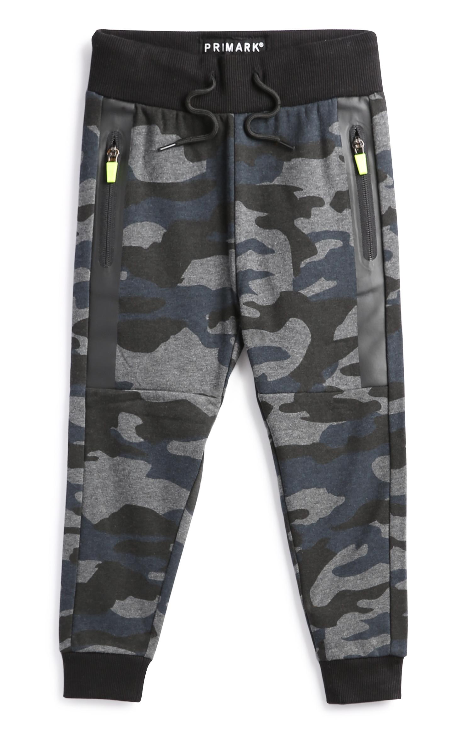 Pantalón de chándal de camuflaje negro para niño pequeño