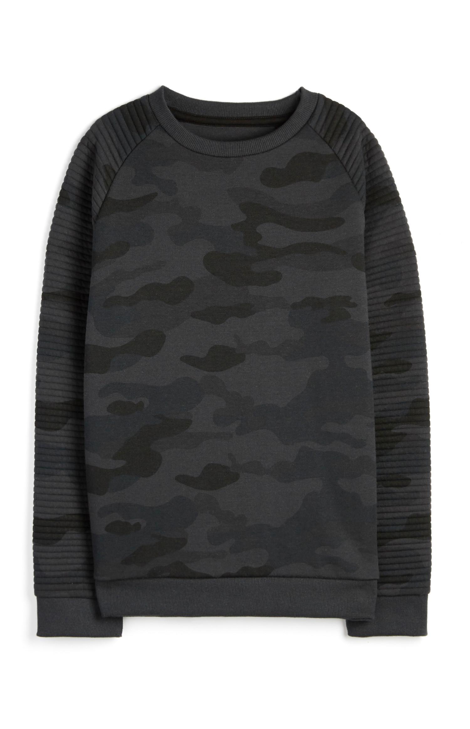 Sudadera camuflaje gris de niño mayor