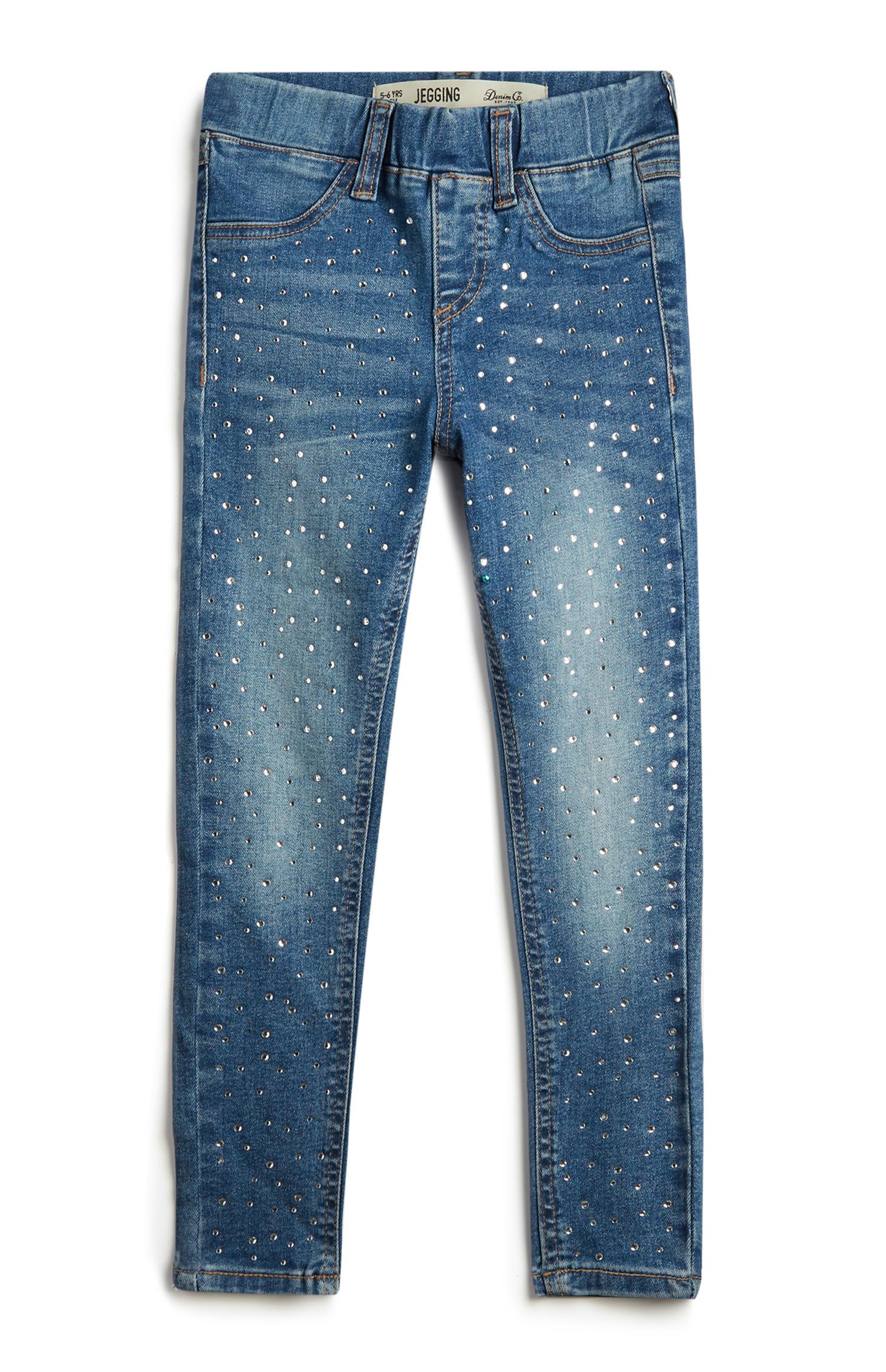 Jeggings con strass para niña pequeña