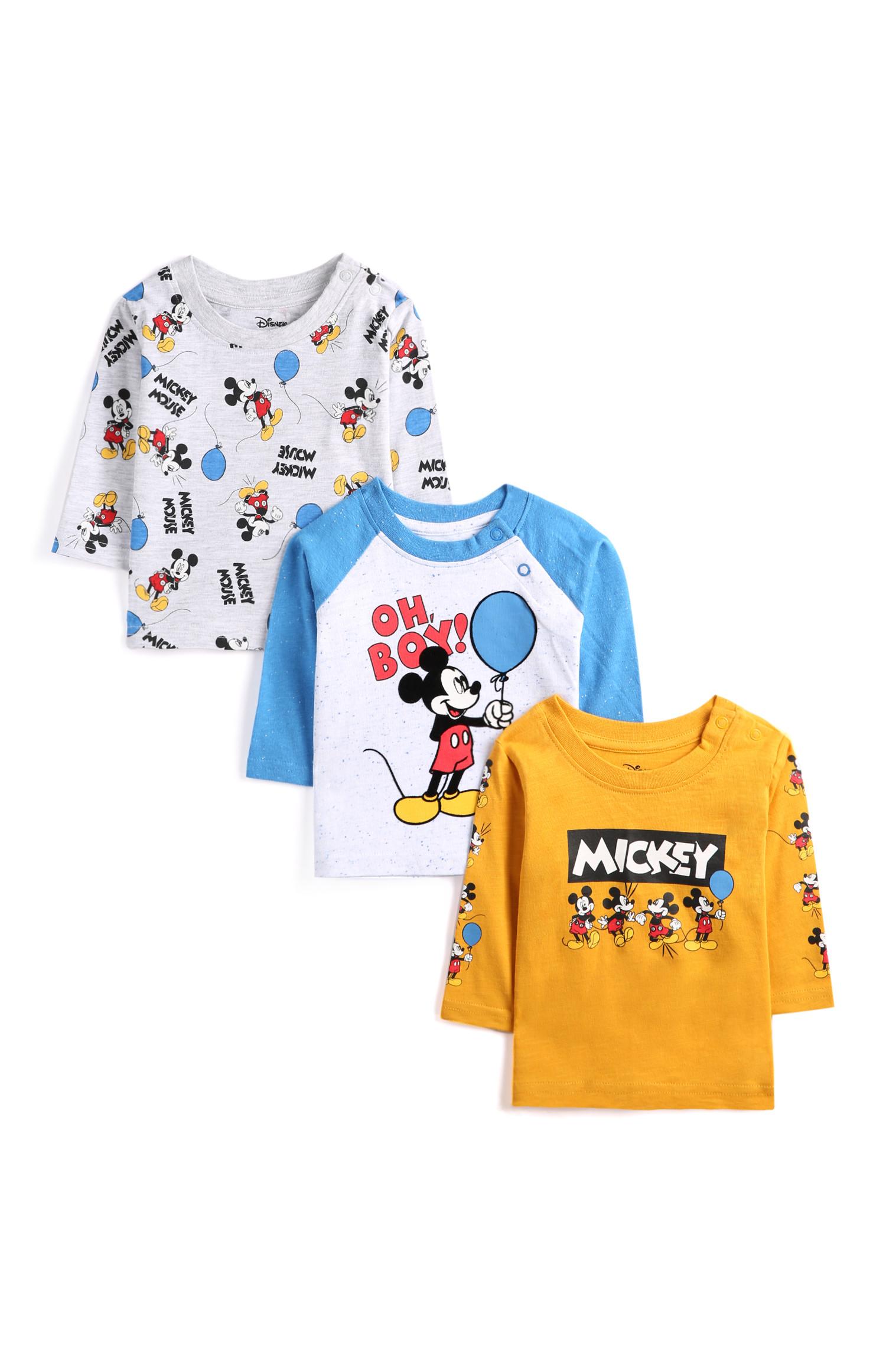 Pack de 3 camisetas de Mickey Mouse para bebé niño