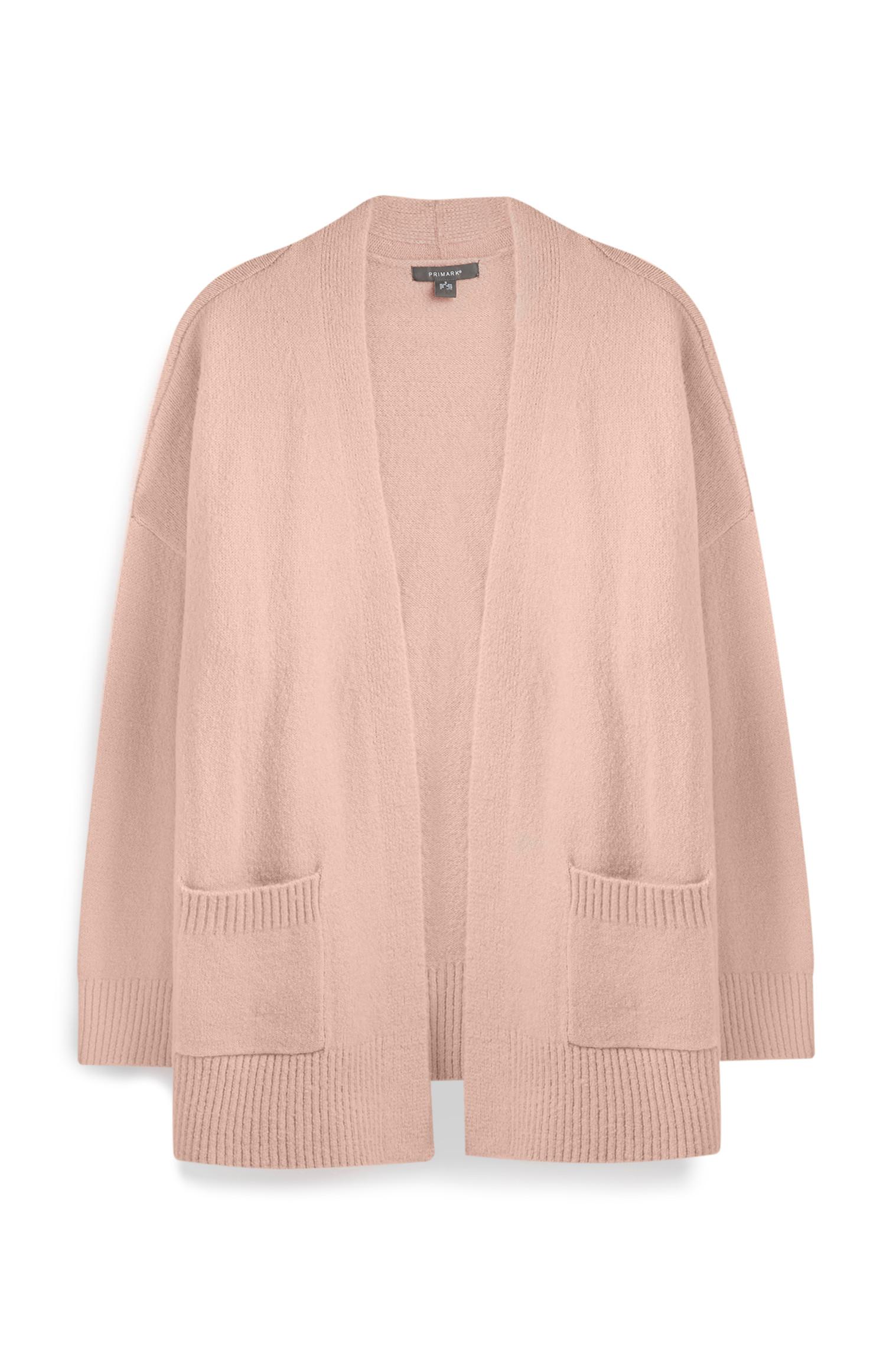 Casaco malha rosa-pálido