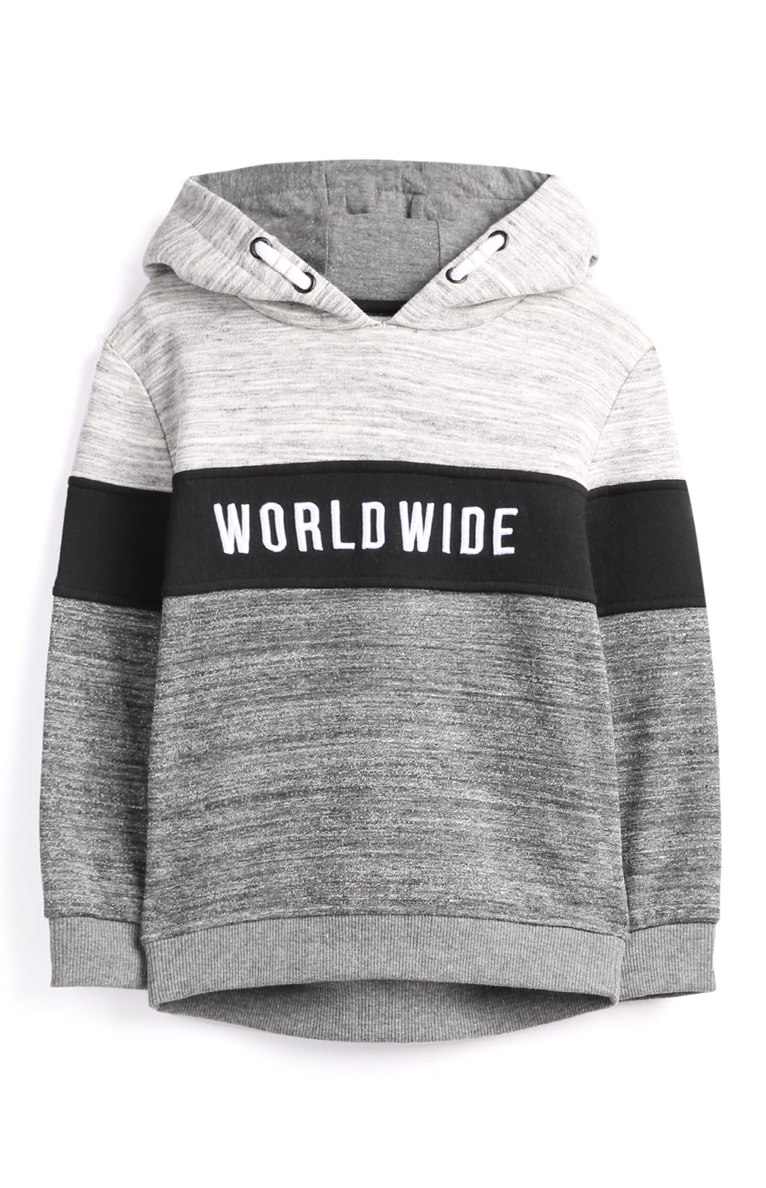 Sudadera gris con capucha niño pequeño