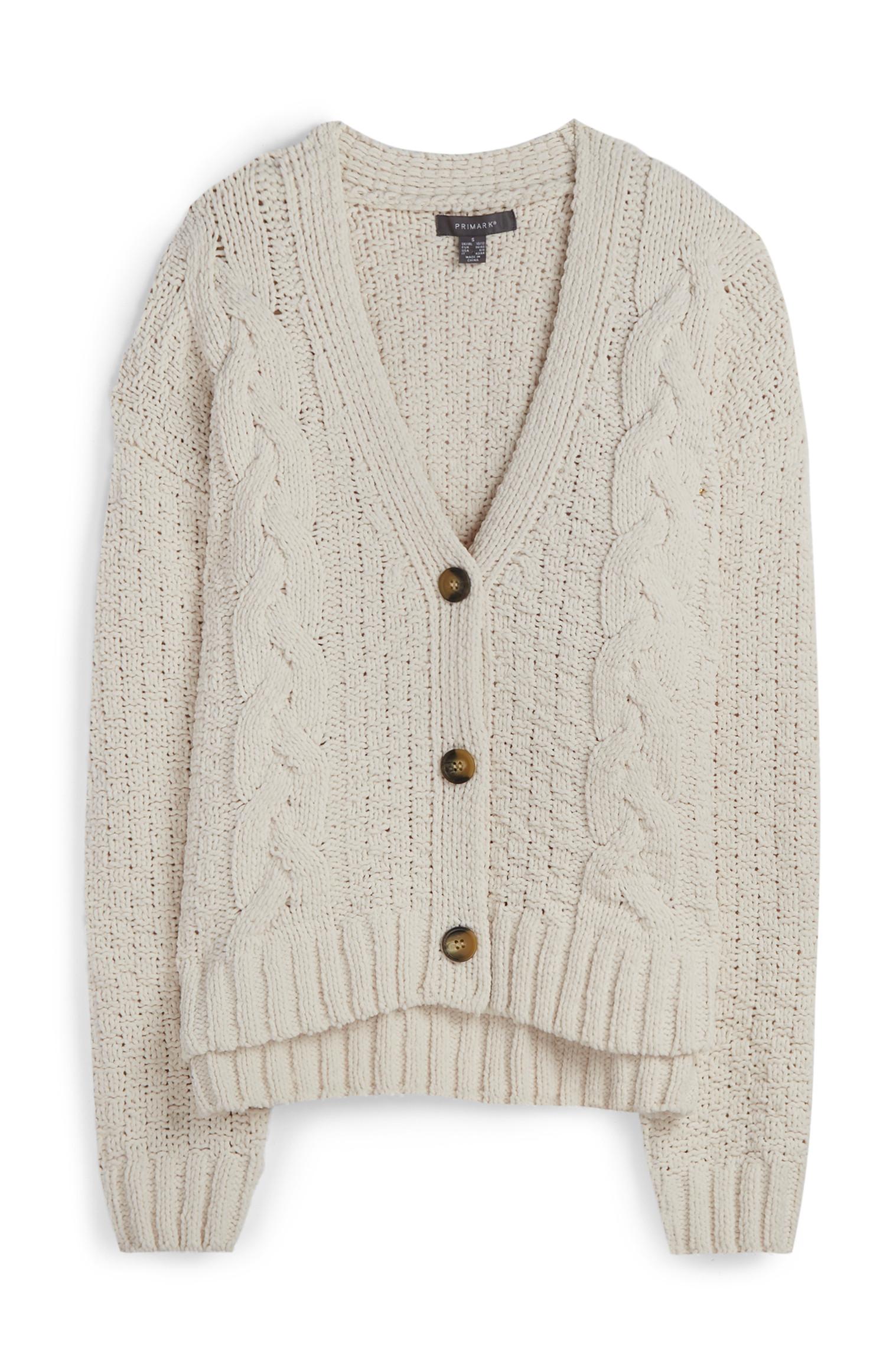 Casaco malha grossa creme