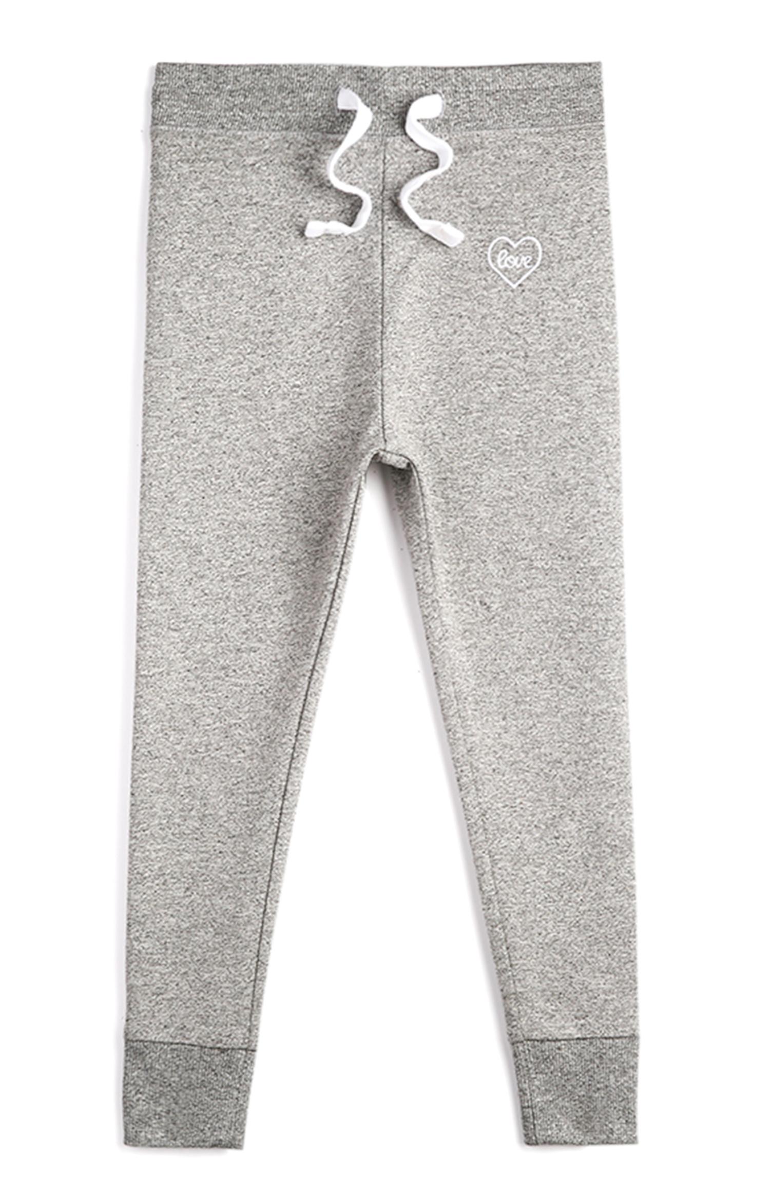 Pantalón de chándal gris para niña pequeña