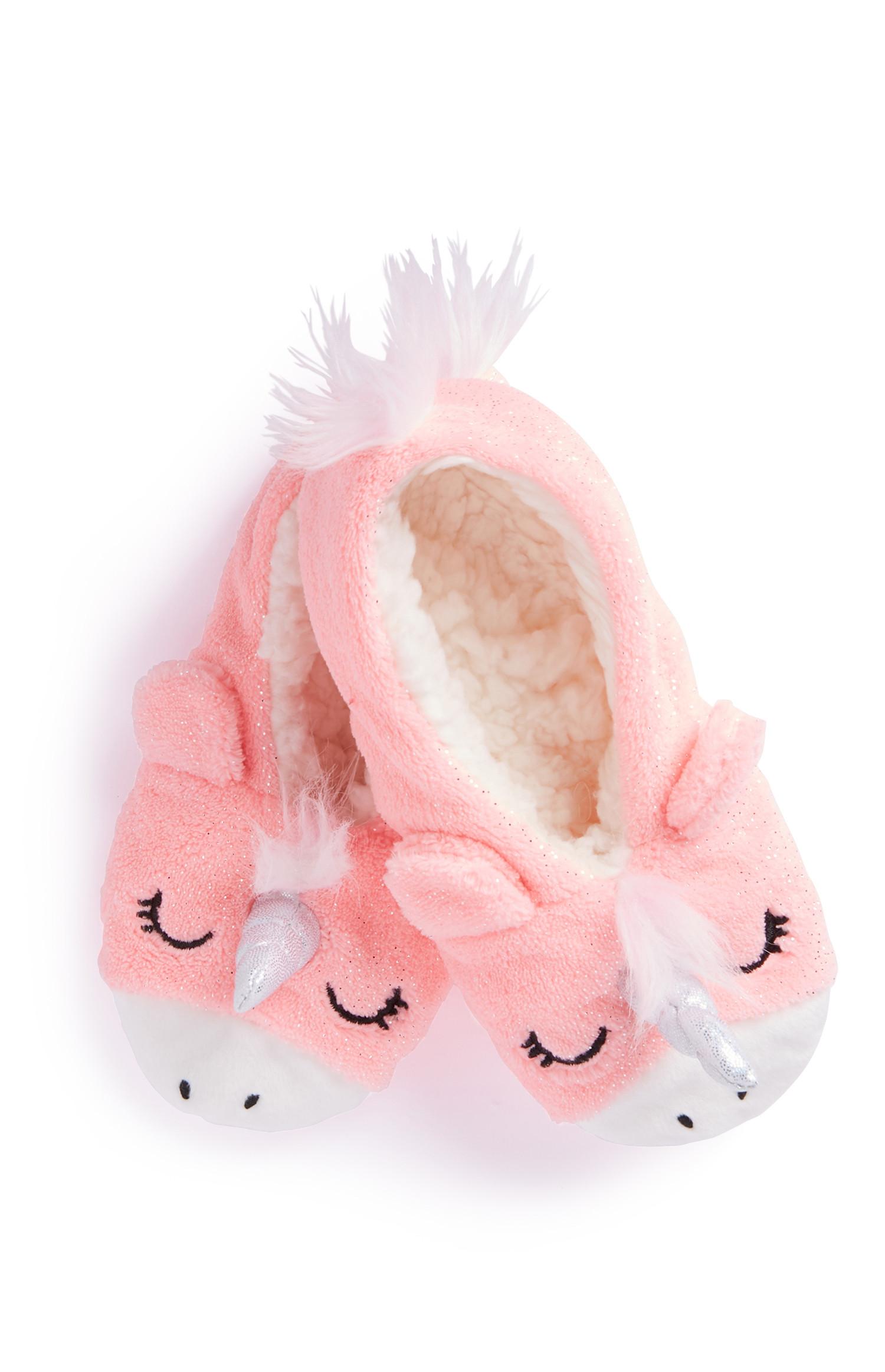 Zapatillas de estar por casa de unicornio rosa