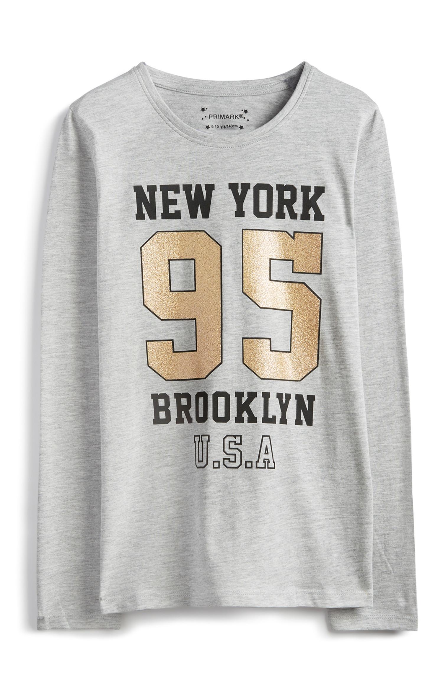 Camiseta para niña mayor con mensaje New York