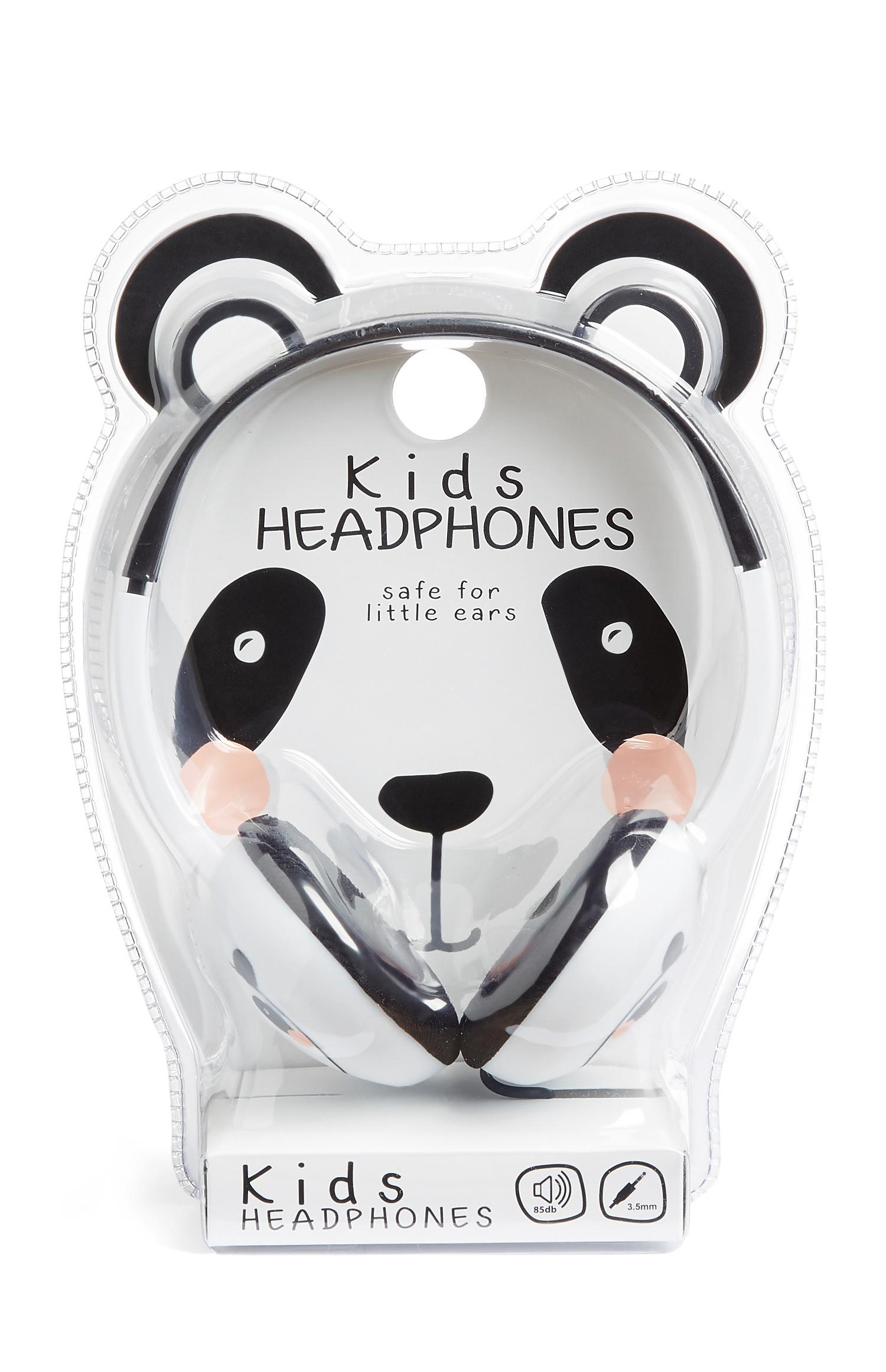 Auriculares de panda blancos