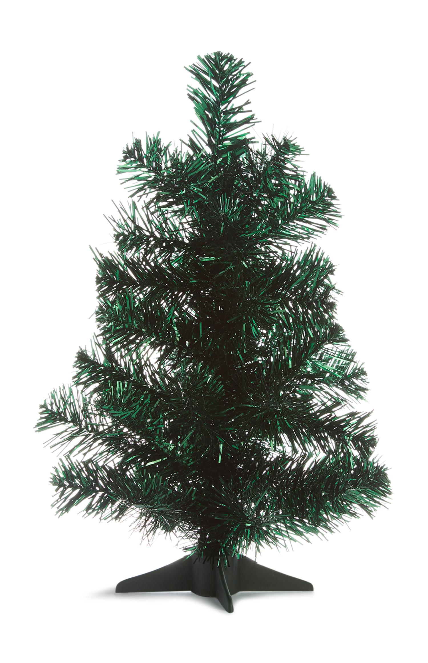 Árbol de espumillón verde de 30 centímetros