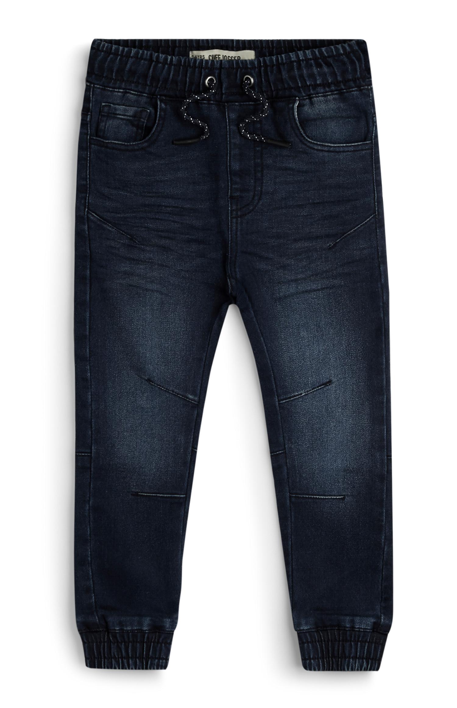 Joggers in jersey denim da bambina