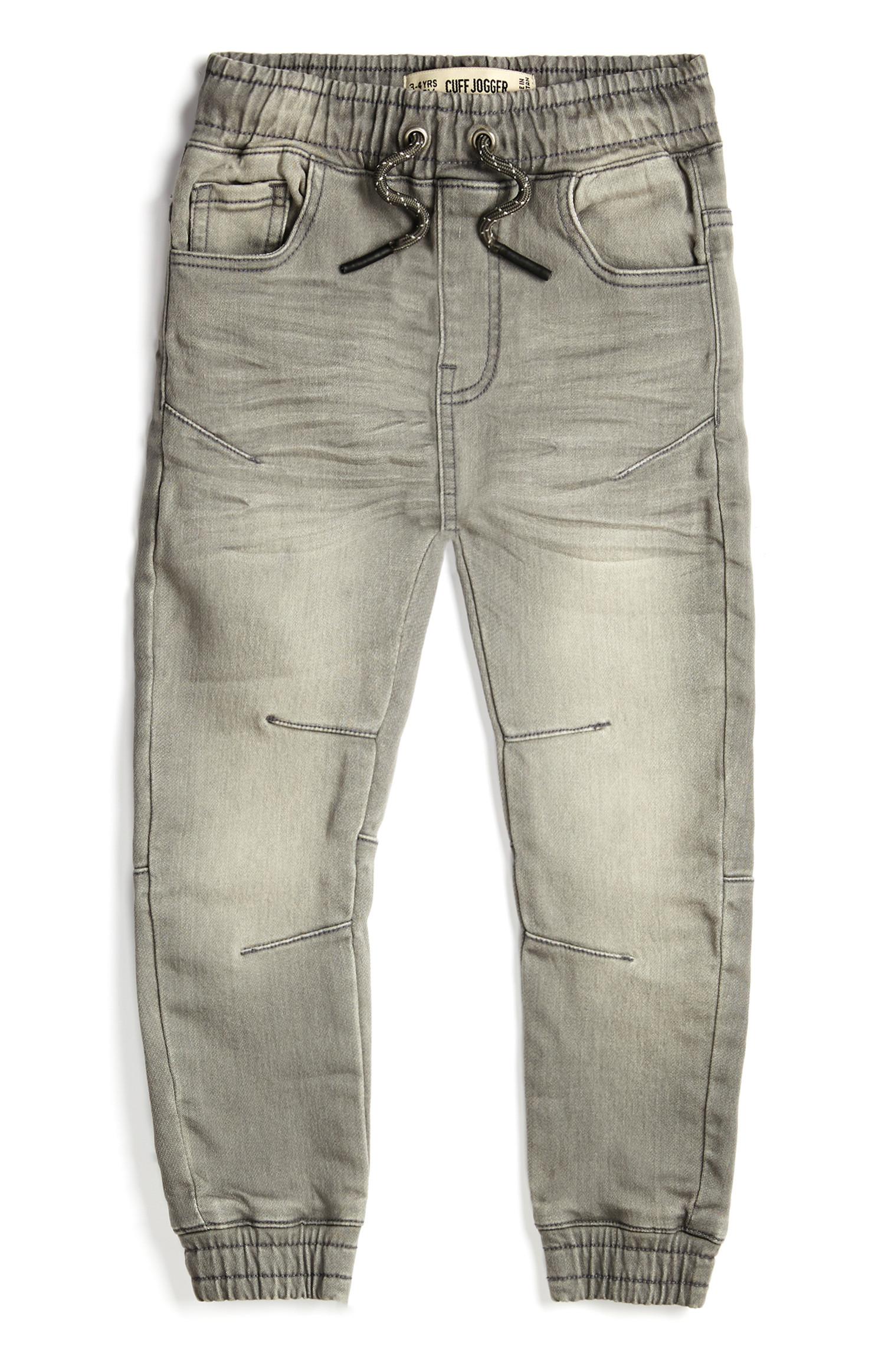 Pantalón de chándal gris de punto para niño pequeño