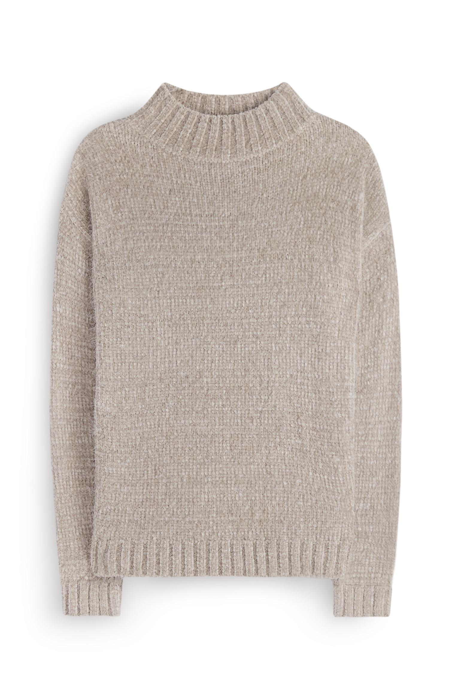 Camisola chenille cinzento