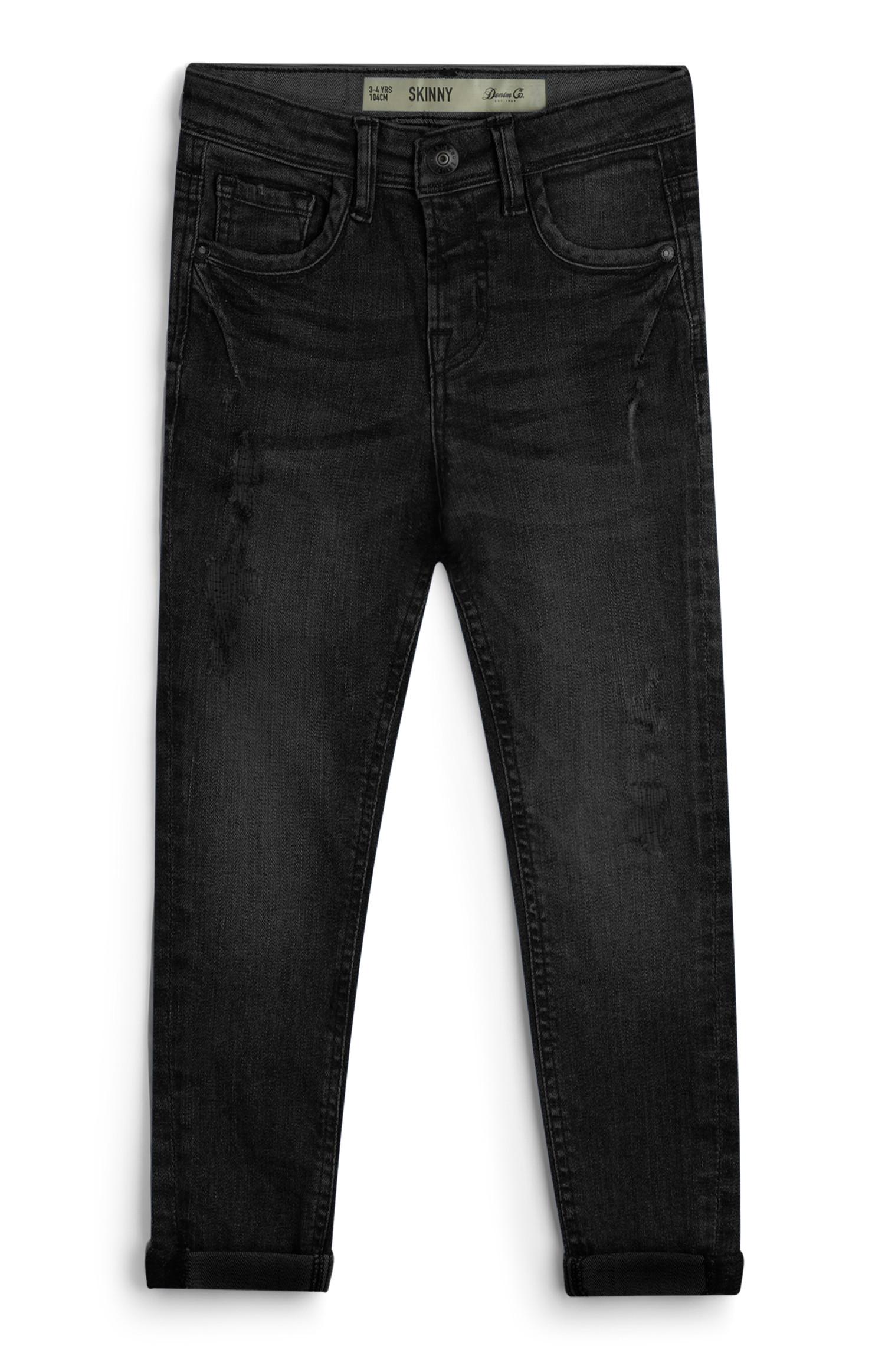 Jeans neri in twill da bambino