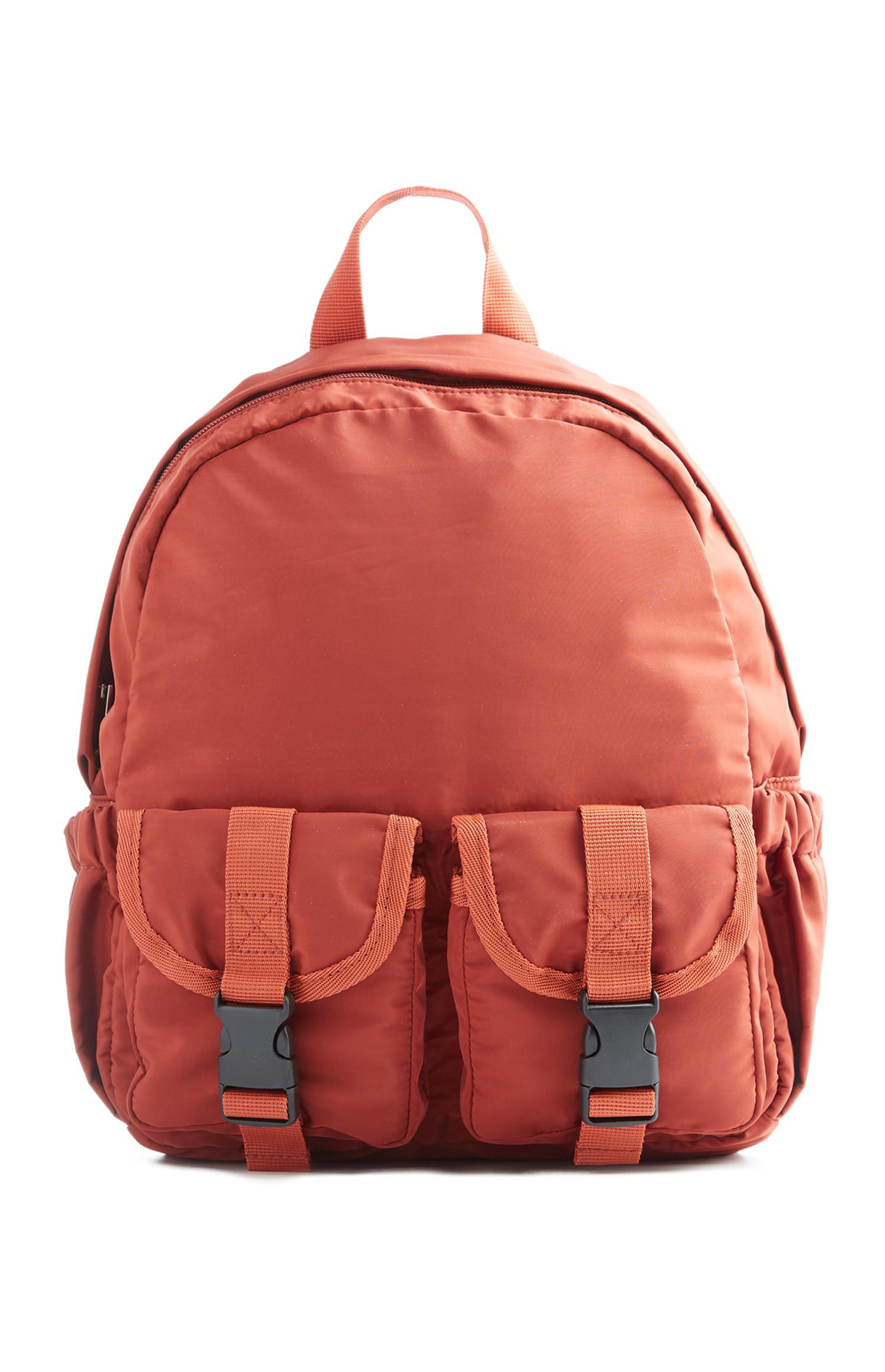 Mochila bolsos duplos laranja
