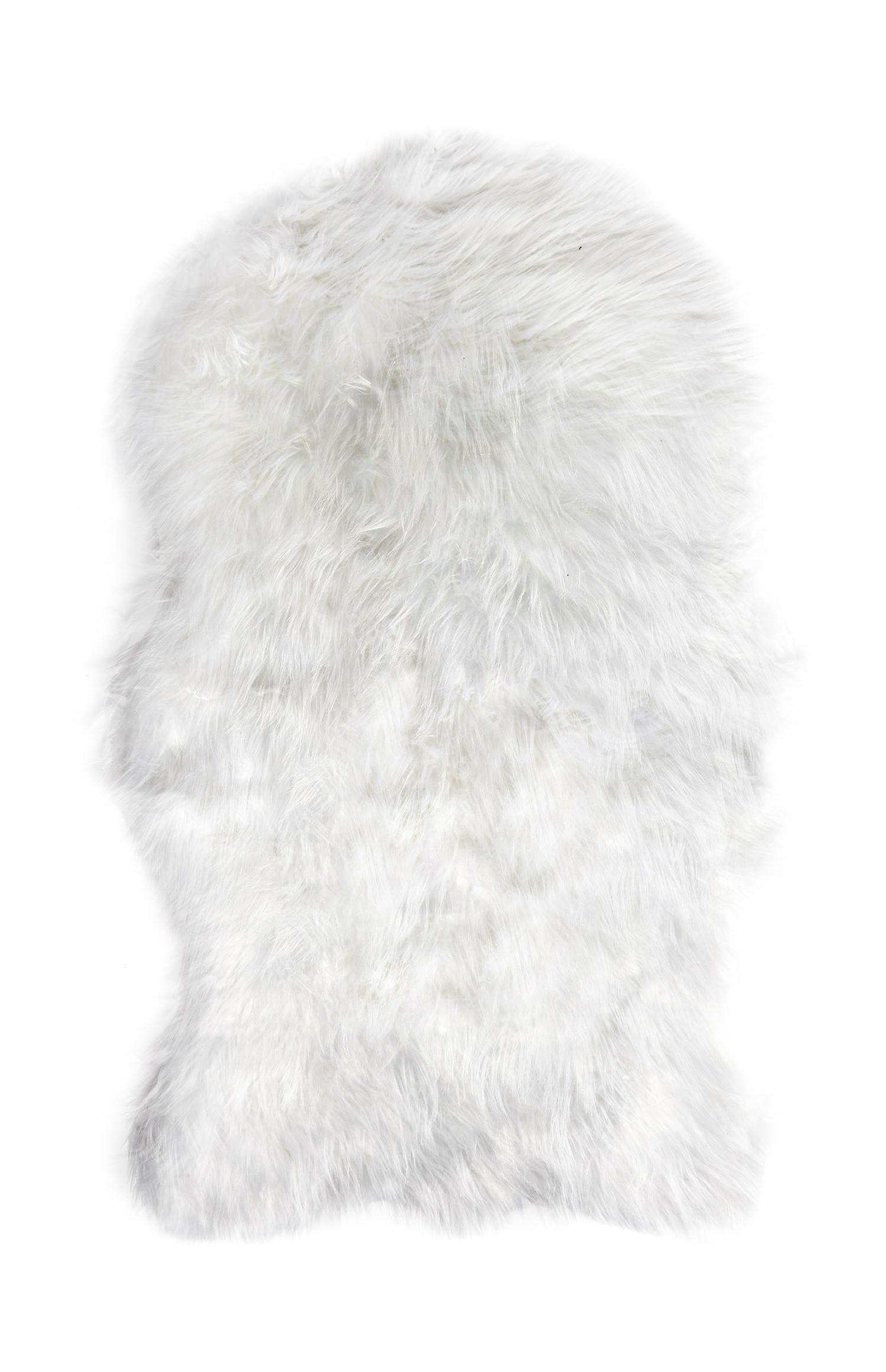 Manta de piel de cordero sintética blanca