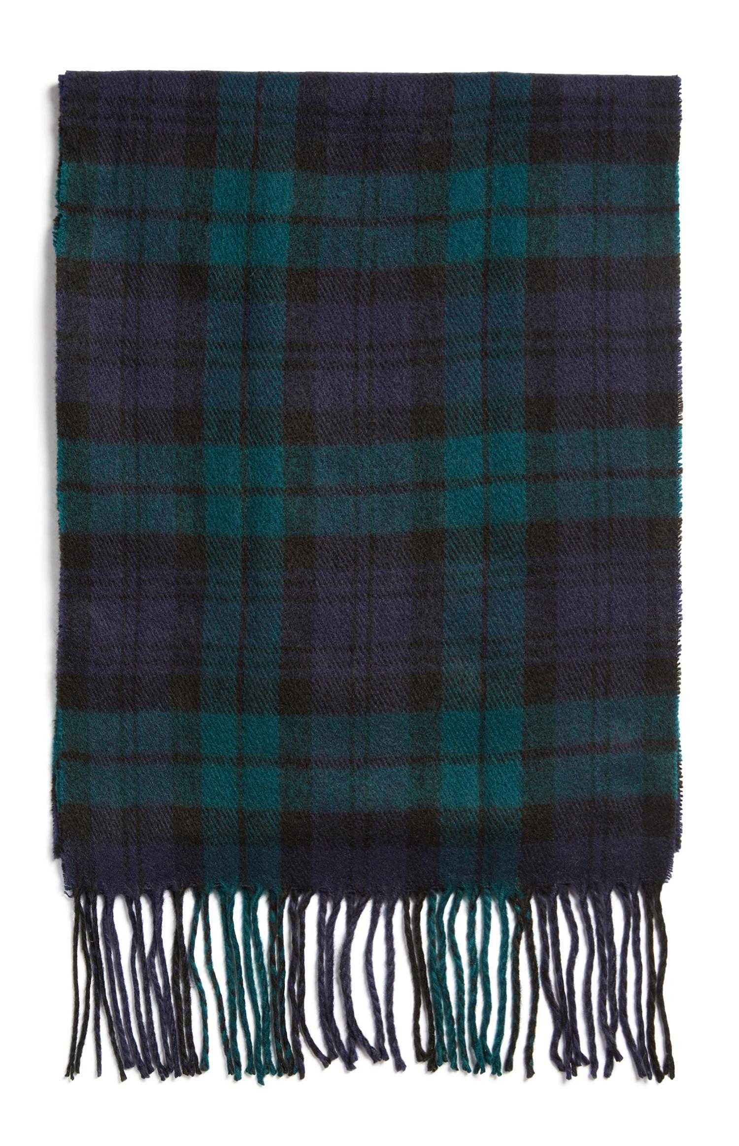 Modro-zelena karirasta ruta z resicami