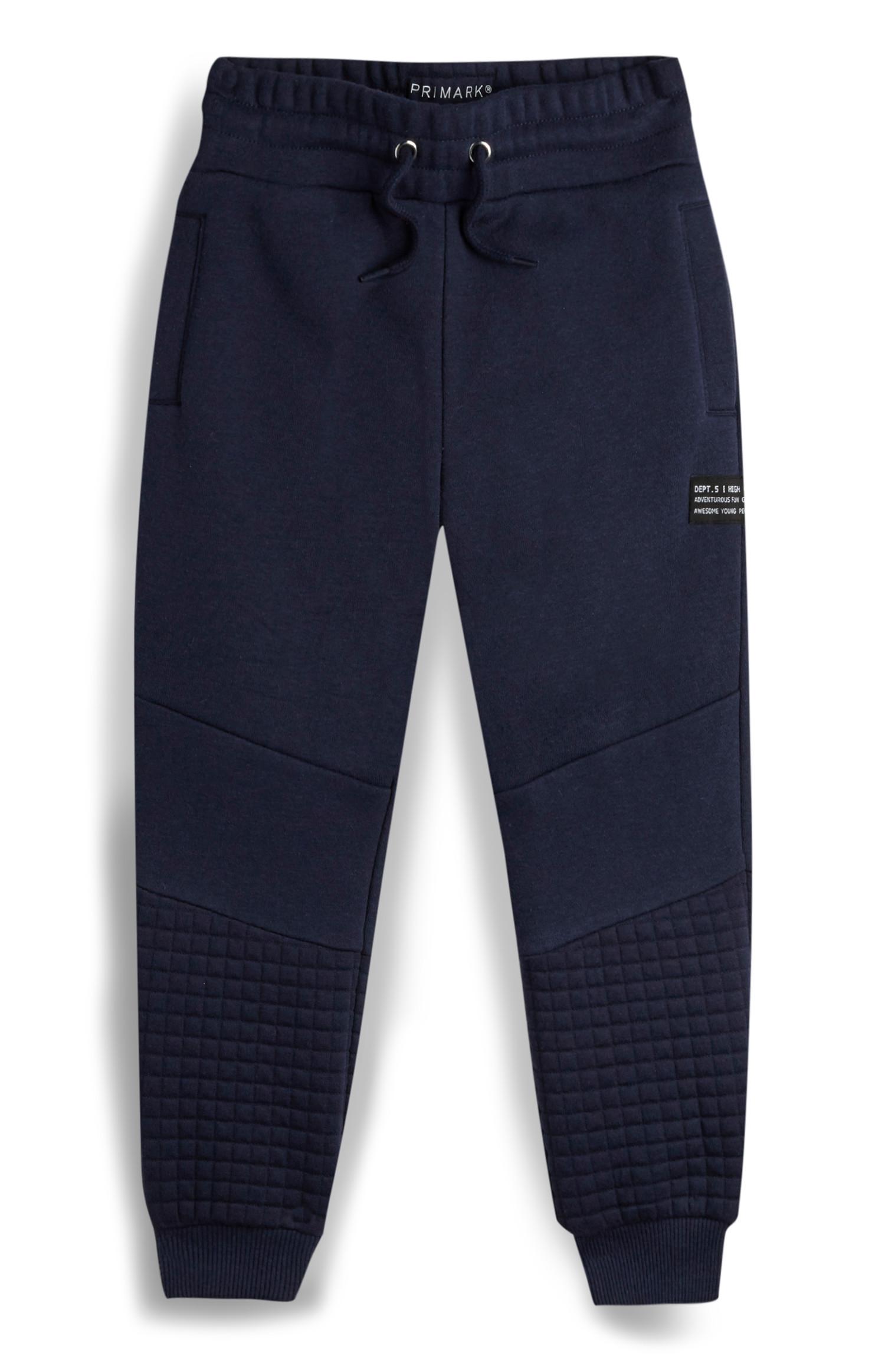 Pantalón de chándal azul marino con textura para niño pequeño