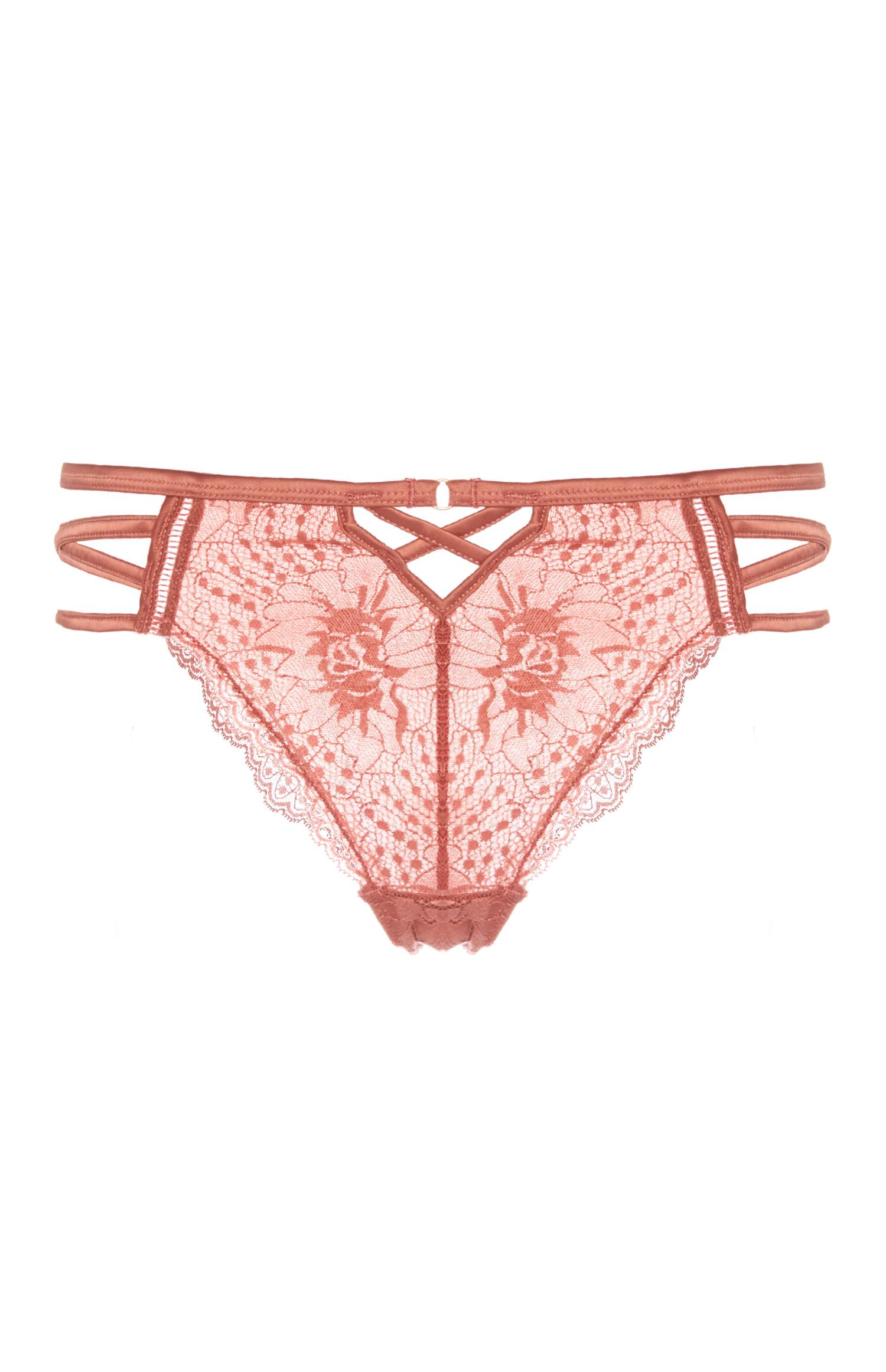 Rožnate spodnjice z izrezi