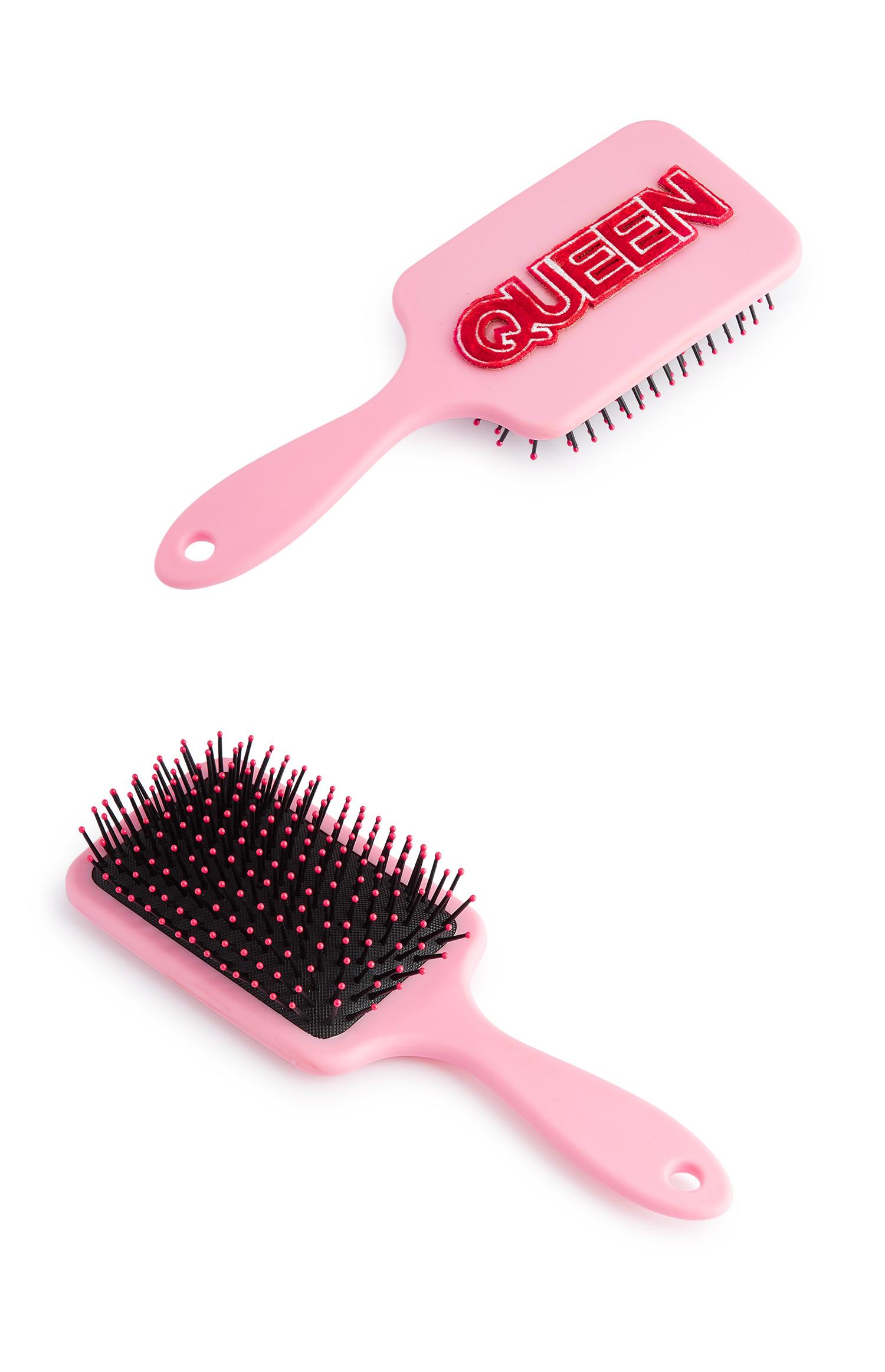 Escova cabelo Queen cor-de-rosa