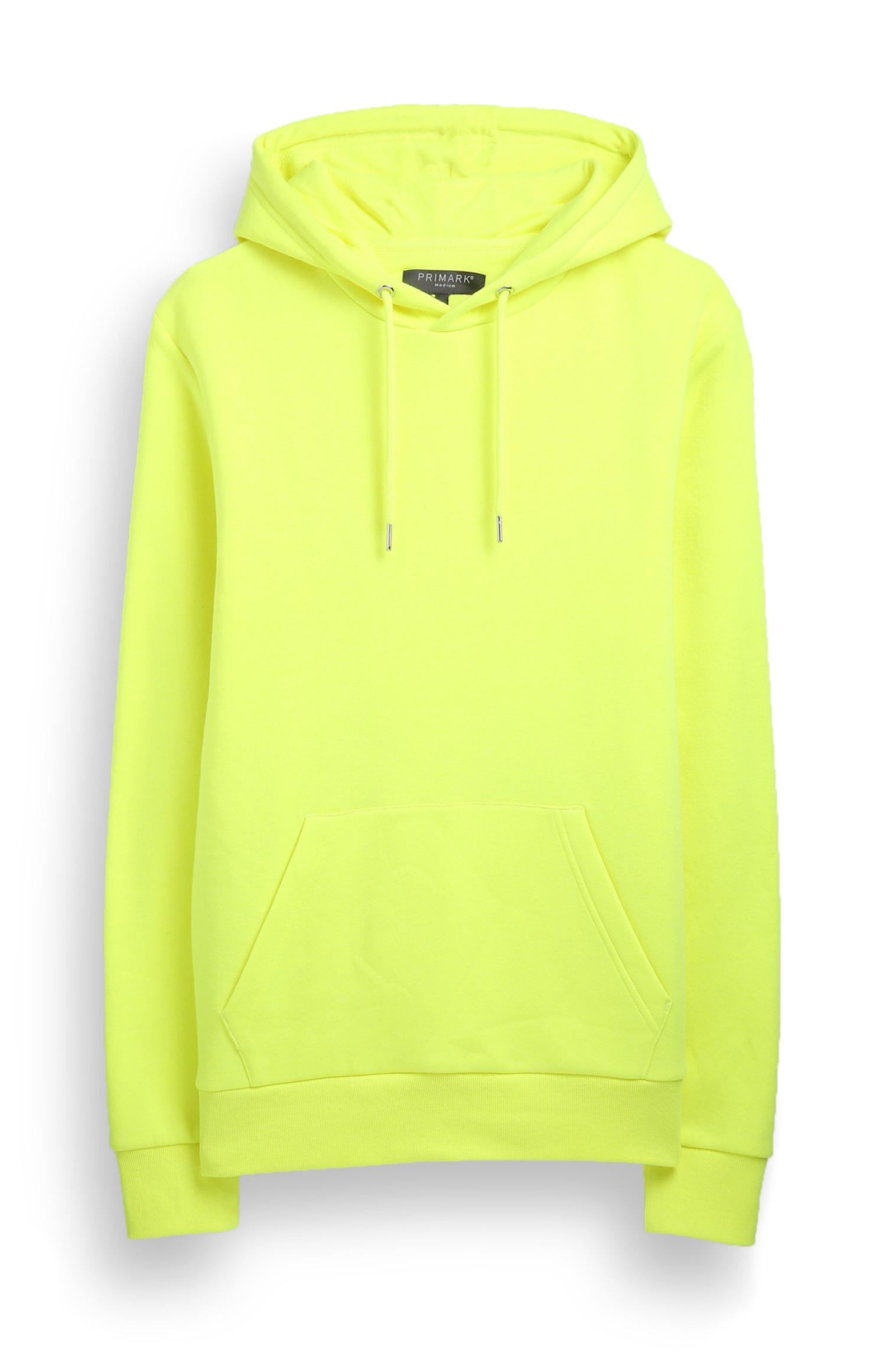 Camisola capuz amarelo néon