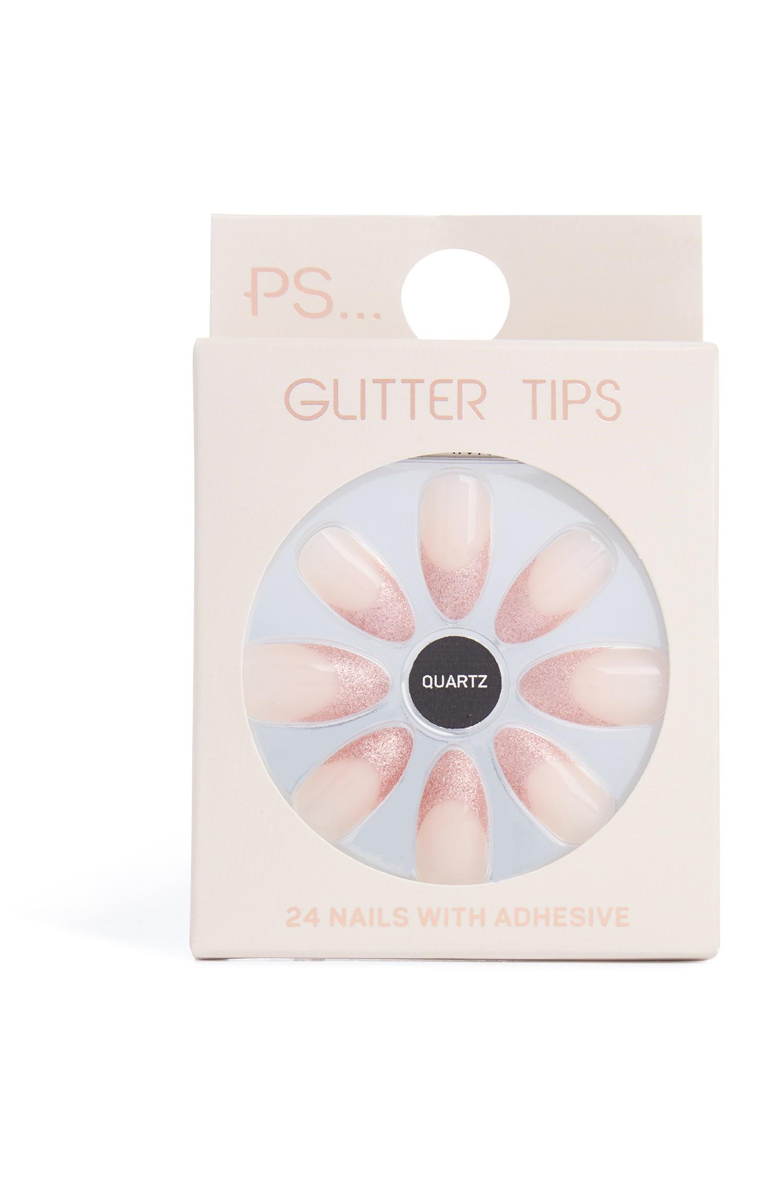 Uñas postizas con purpurina