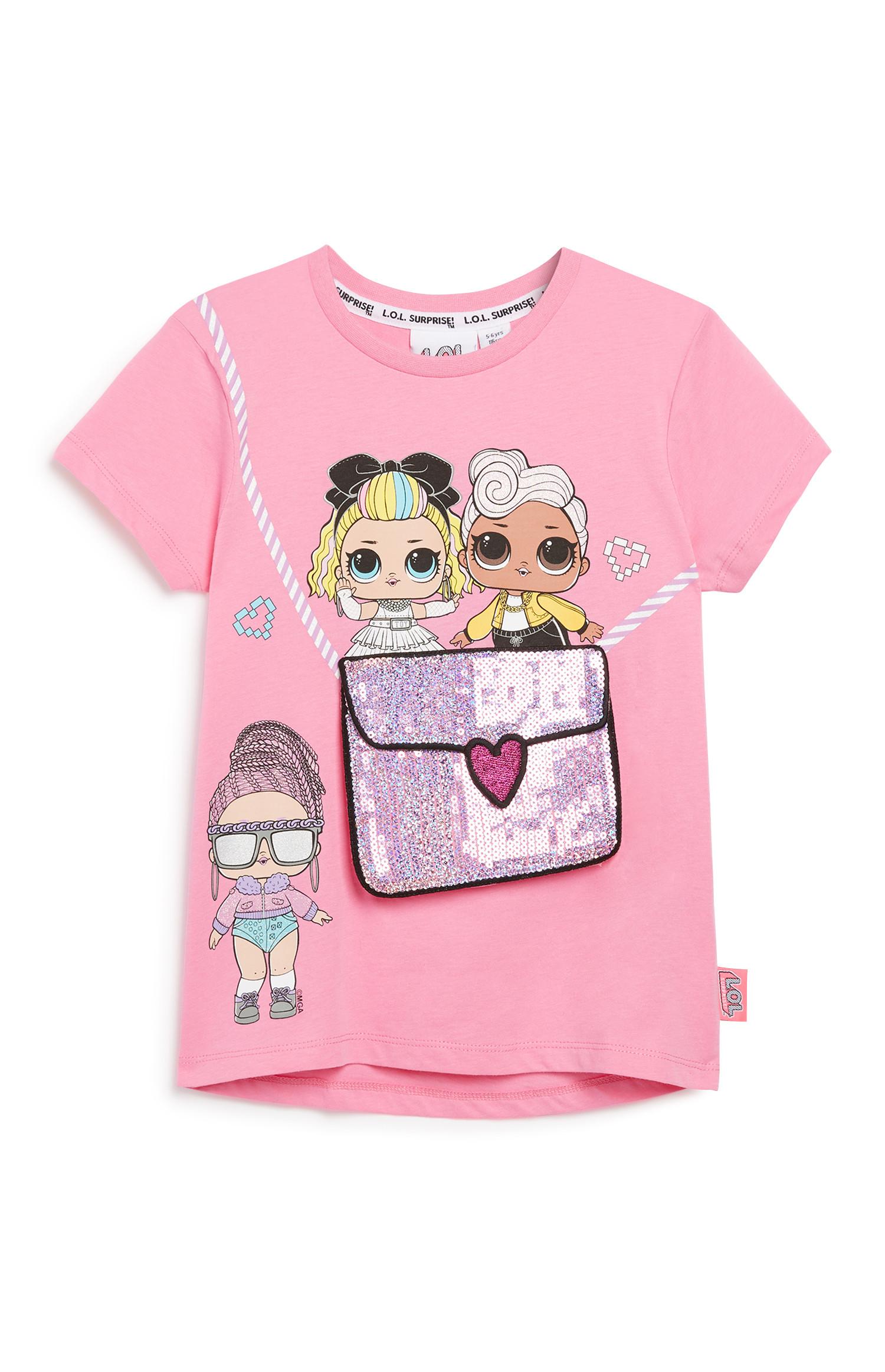 Camiseta con bolso estampado de Lol Dolls para niña