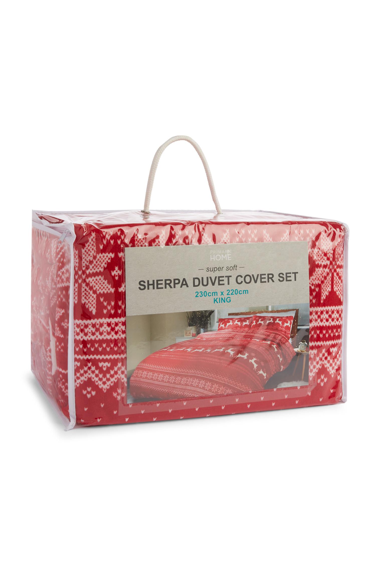 Check Sherpa Single Duvet Set Bedroom All Homeware Homeware