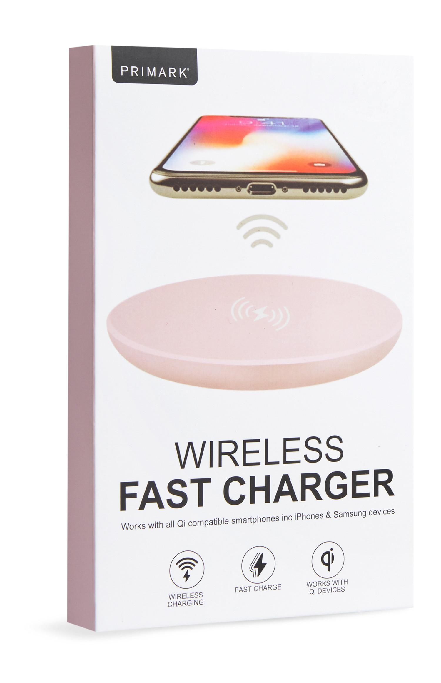 Rožnat brezžični hitri polnilnik