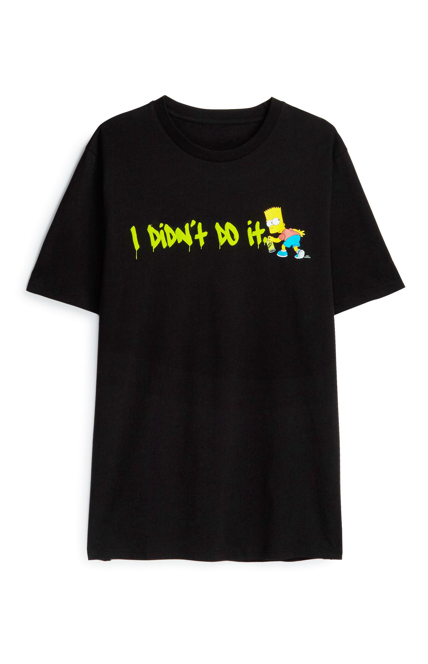 T-shirt Bart Simpson preto