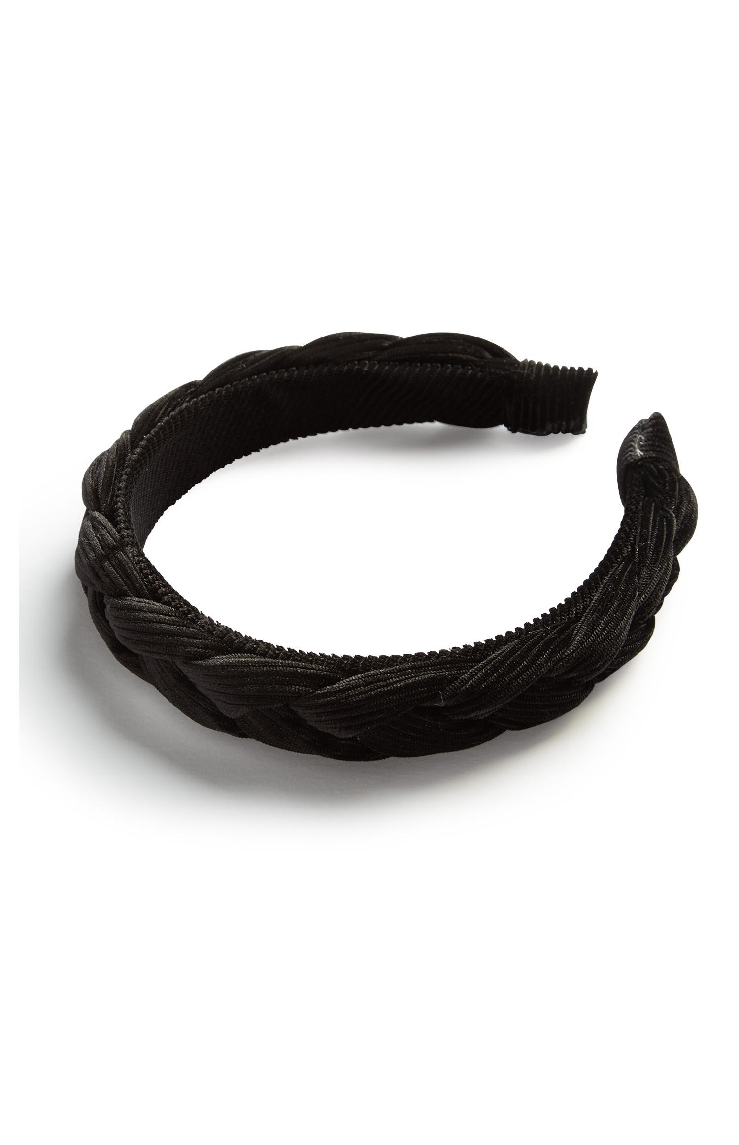 Bandolete tecido enrugado nó preto