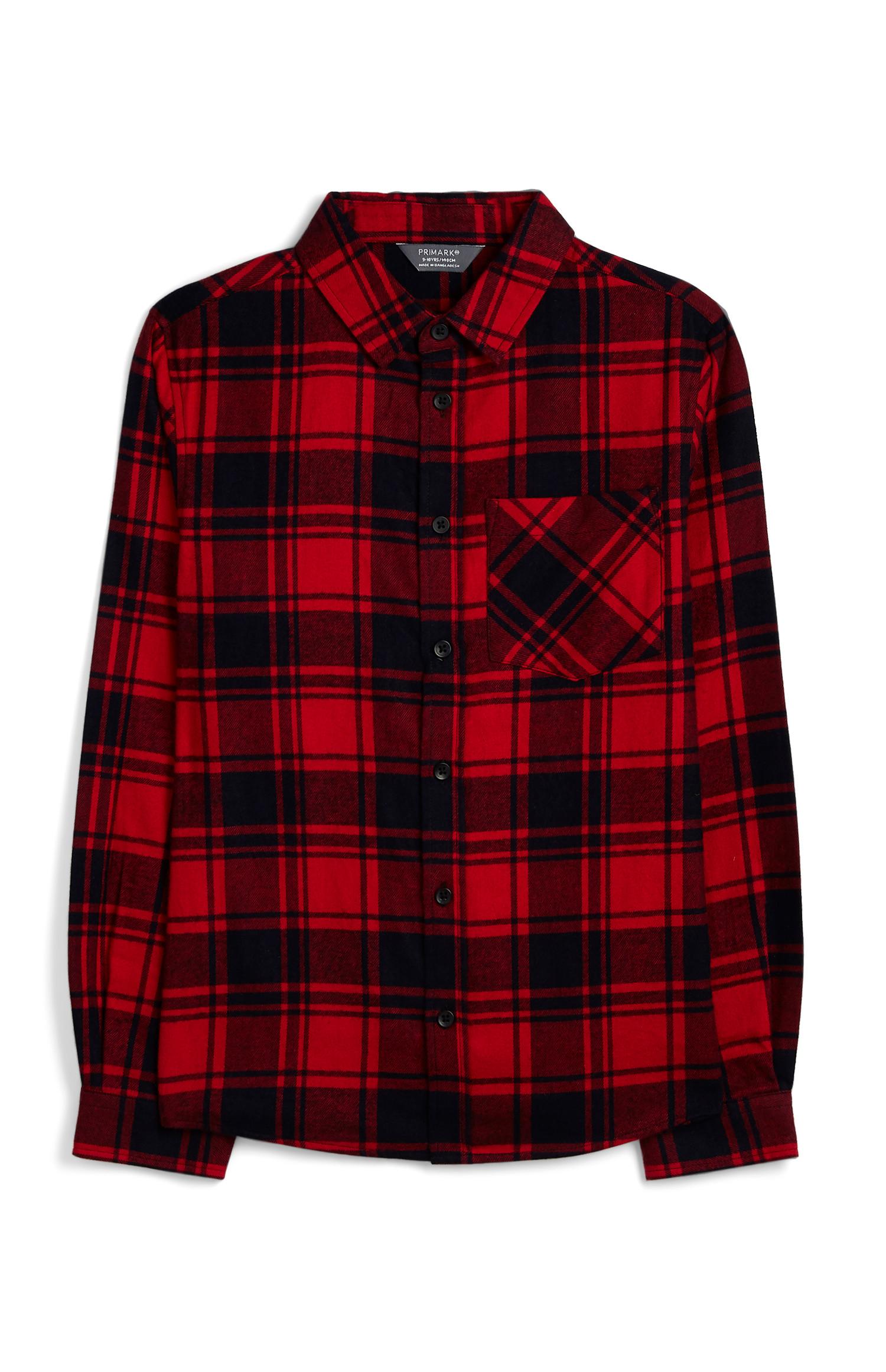 Rdeča flanelasta srajca za starejše fante