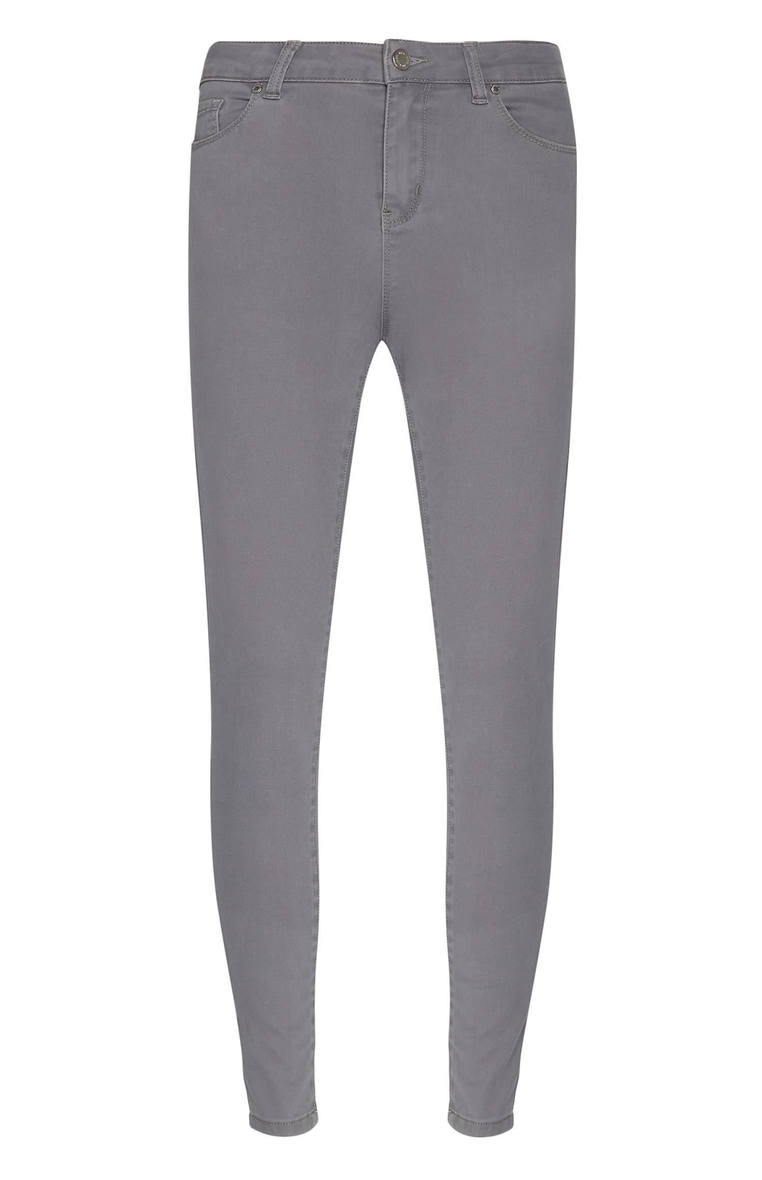 Calças ganga skinny super elásticas cinzento