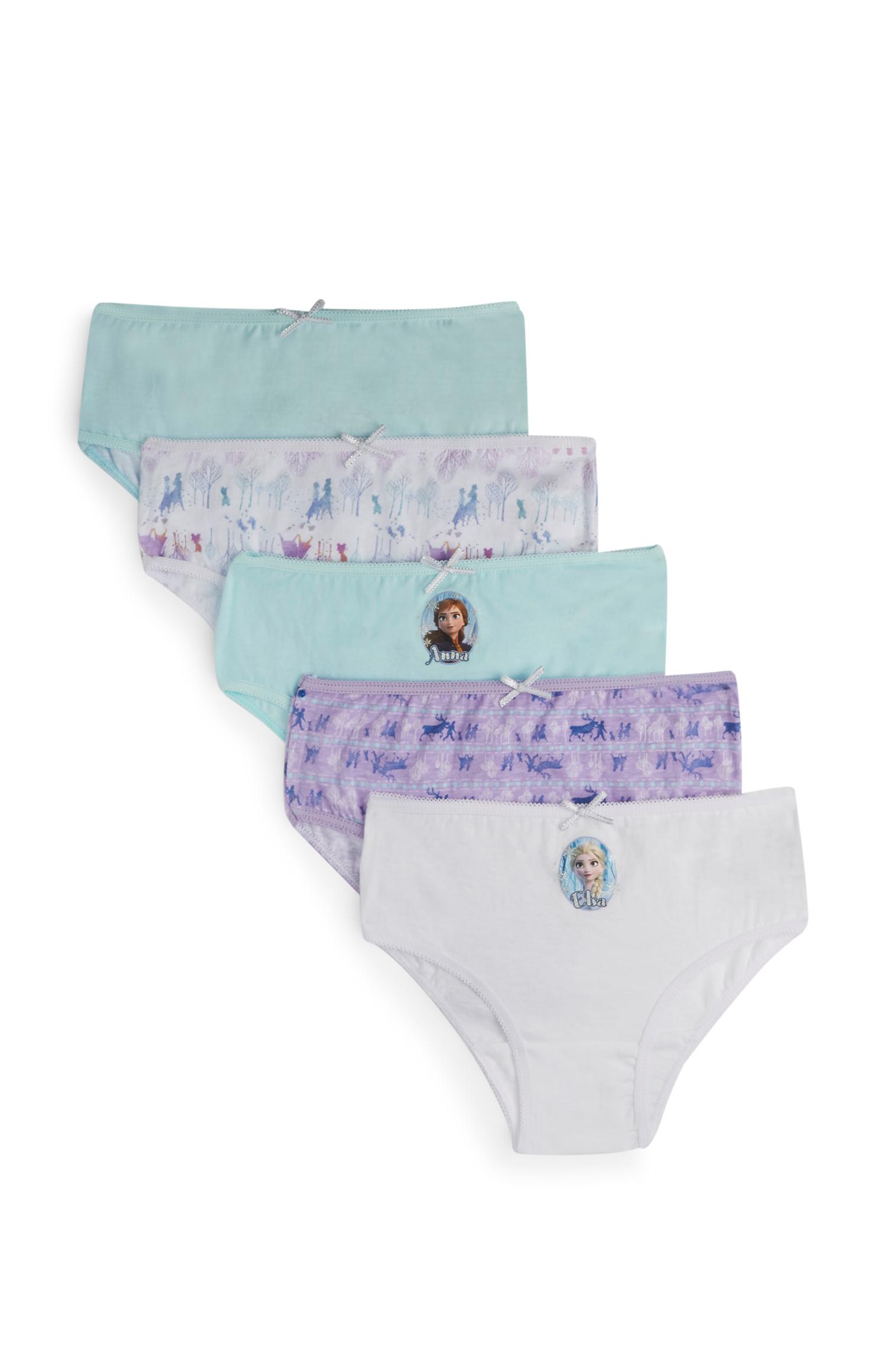 Pack de 5 braguitas de Frozen de Disney para niña pequeña