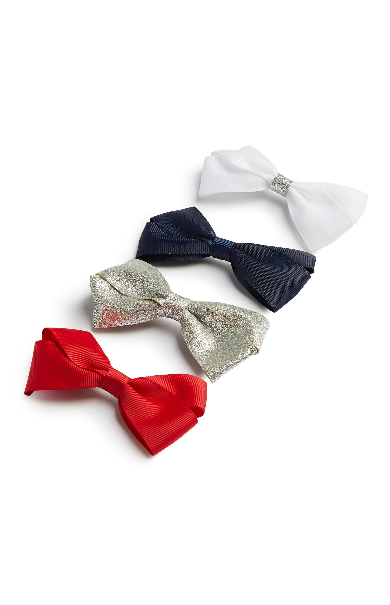 Pack de 4 clips con lazo