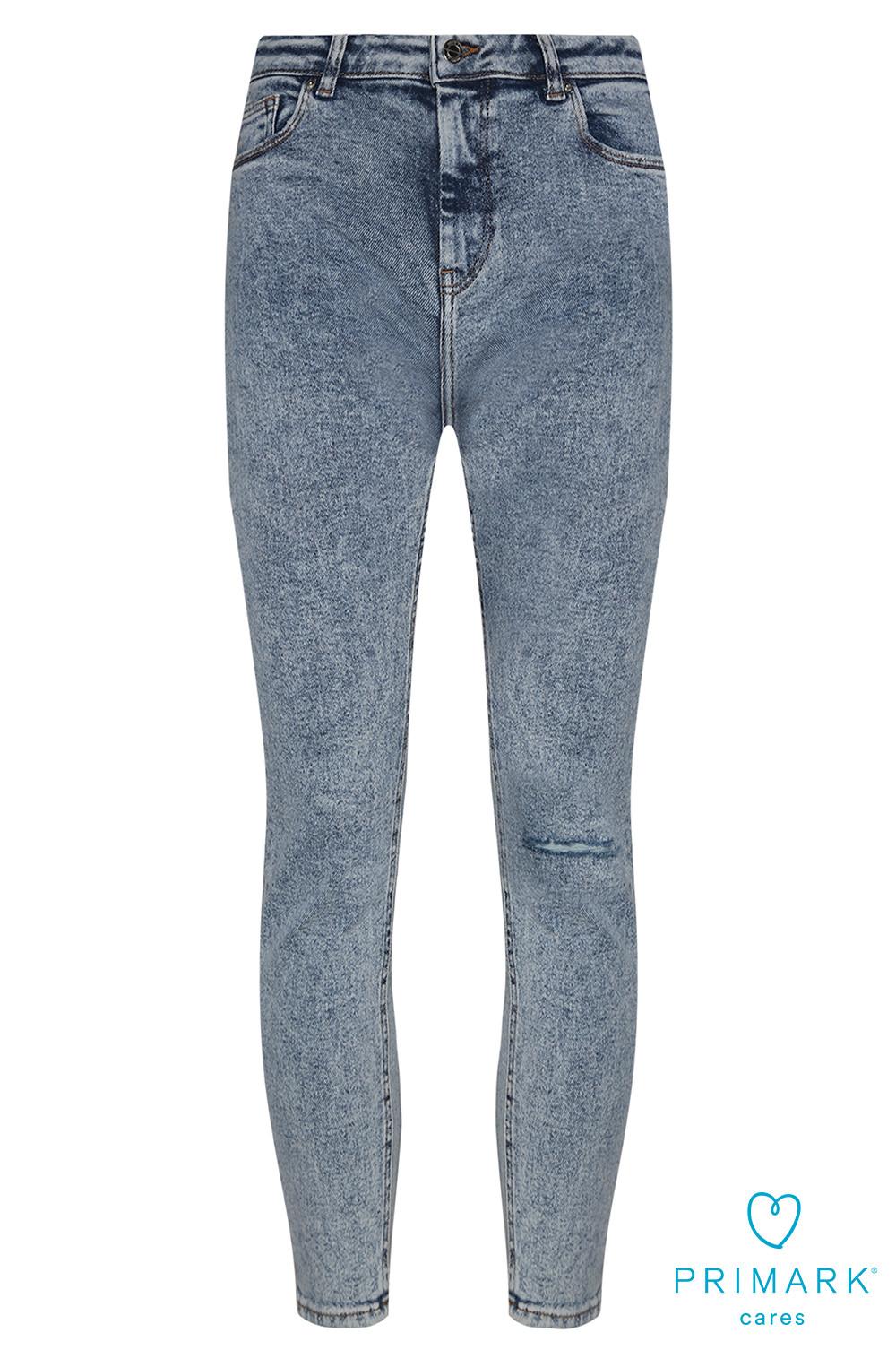 Jean bleu déchiré en coton durable