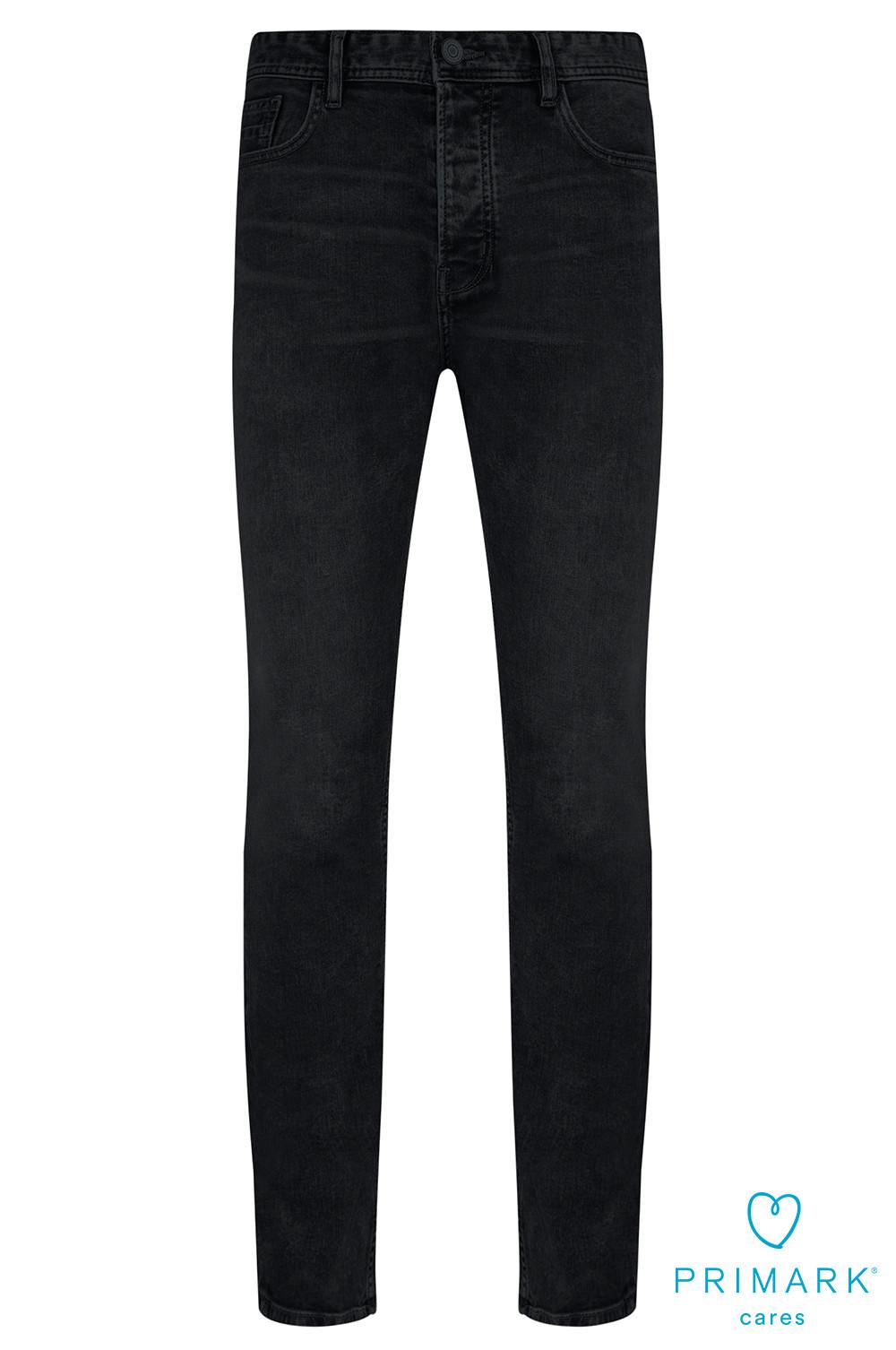 Calças ganga corte direito algodão sustentável lavagem escura