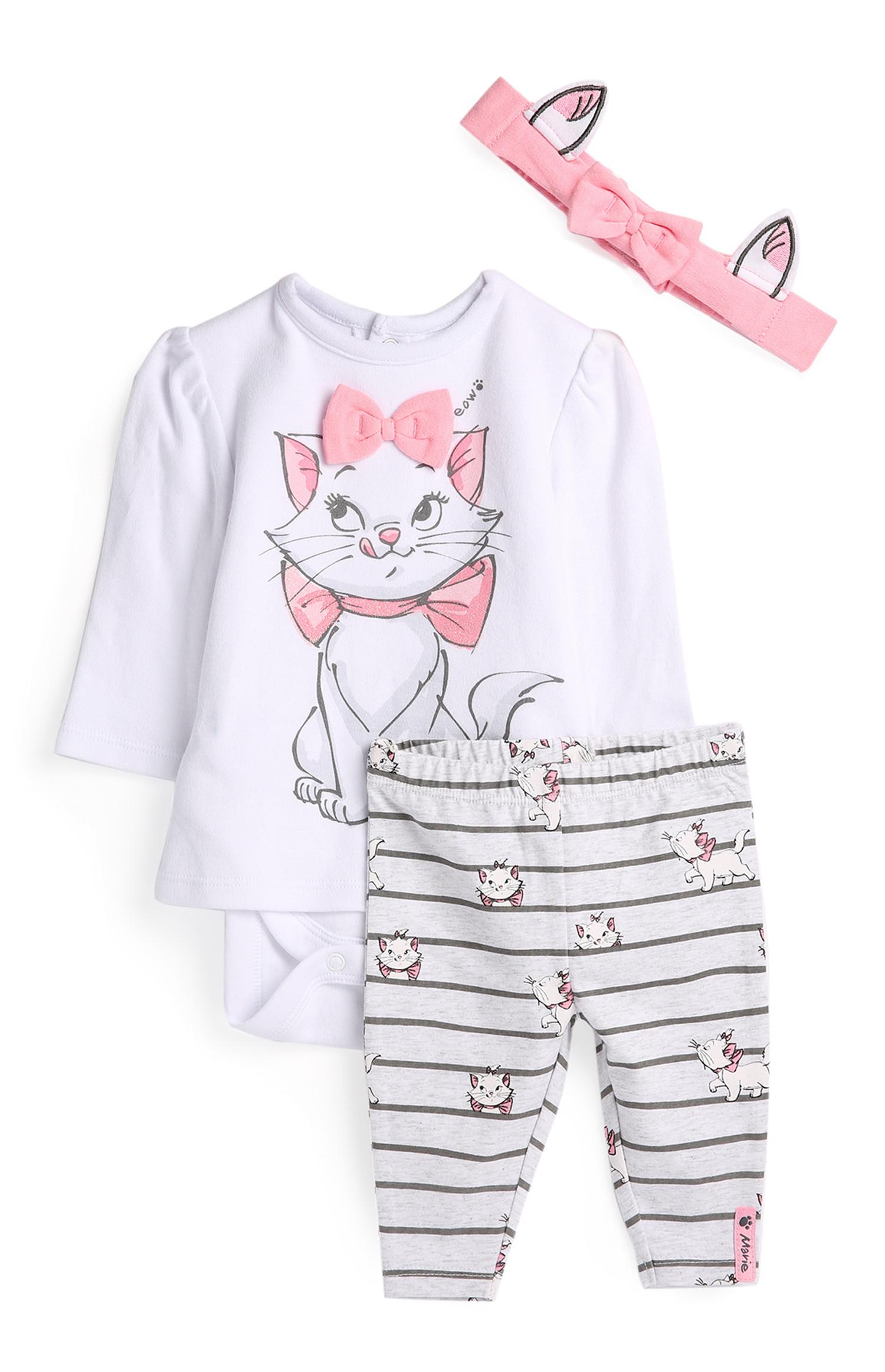 Conjuntos de Aristogatos de 3 piezas para bebe niña en color rosa