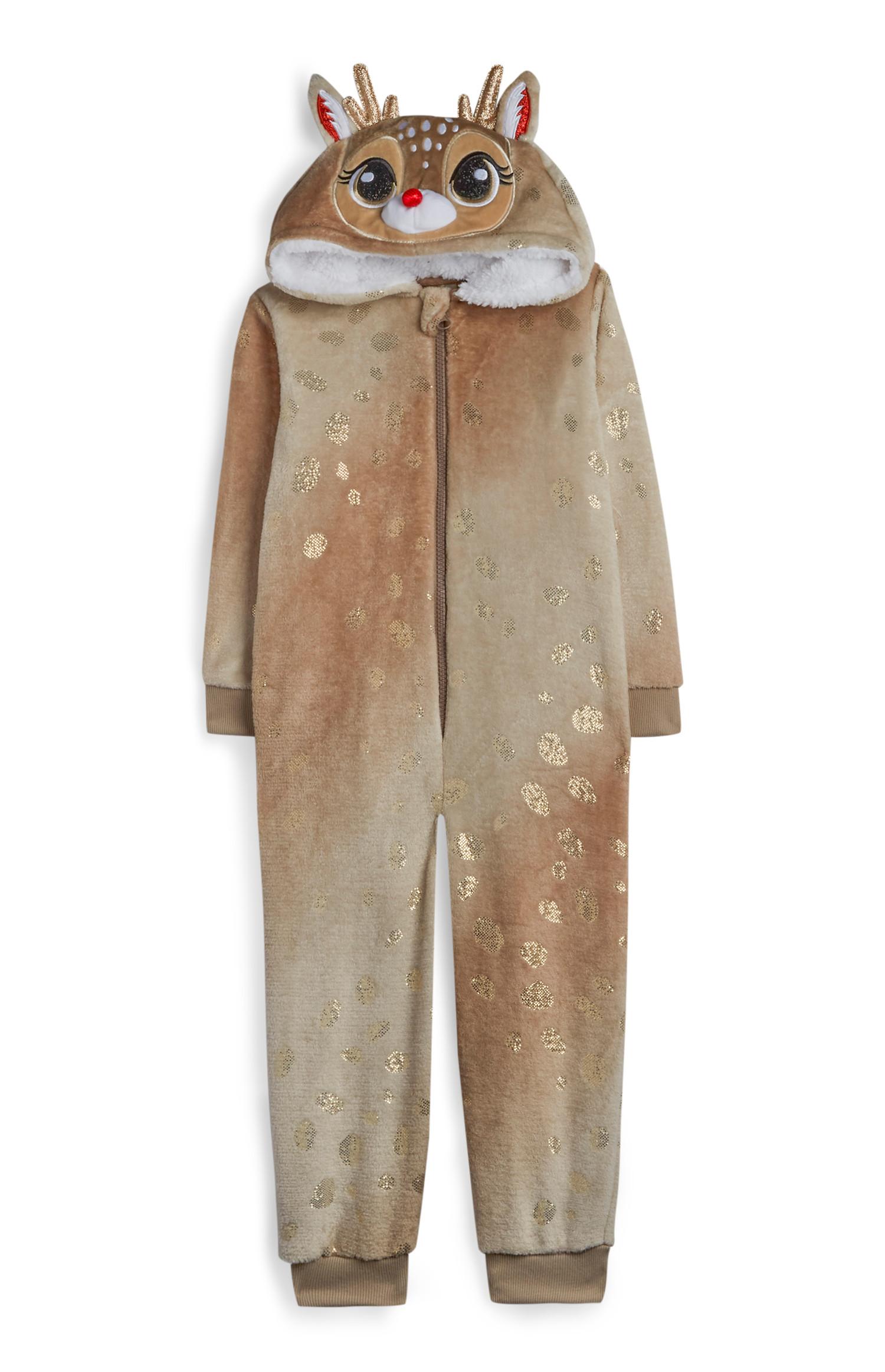 Pelele marrón de reno para niño pequeño