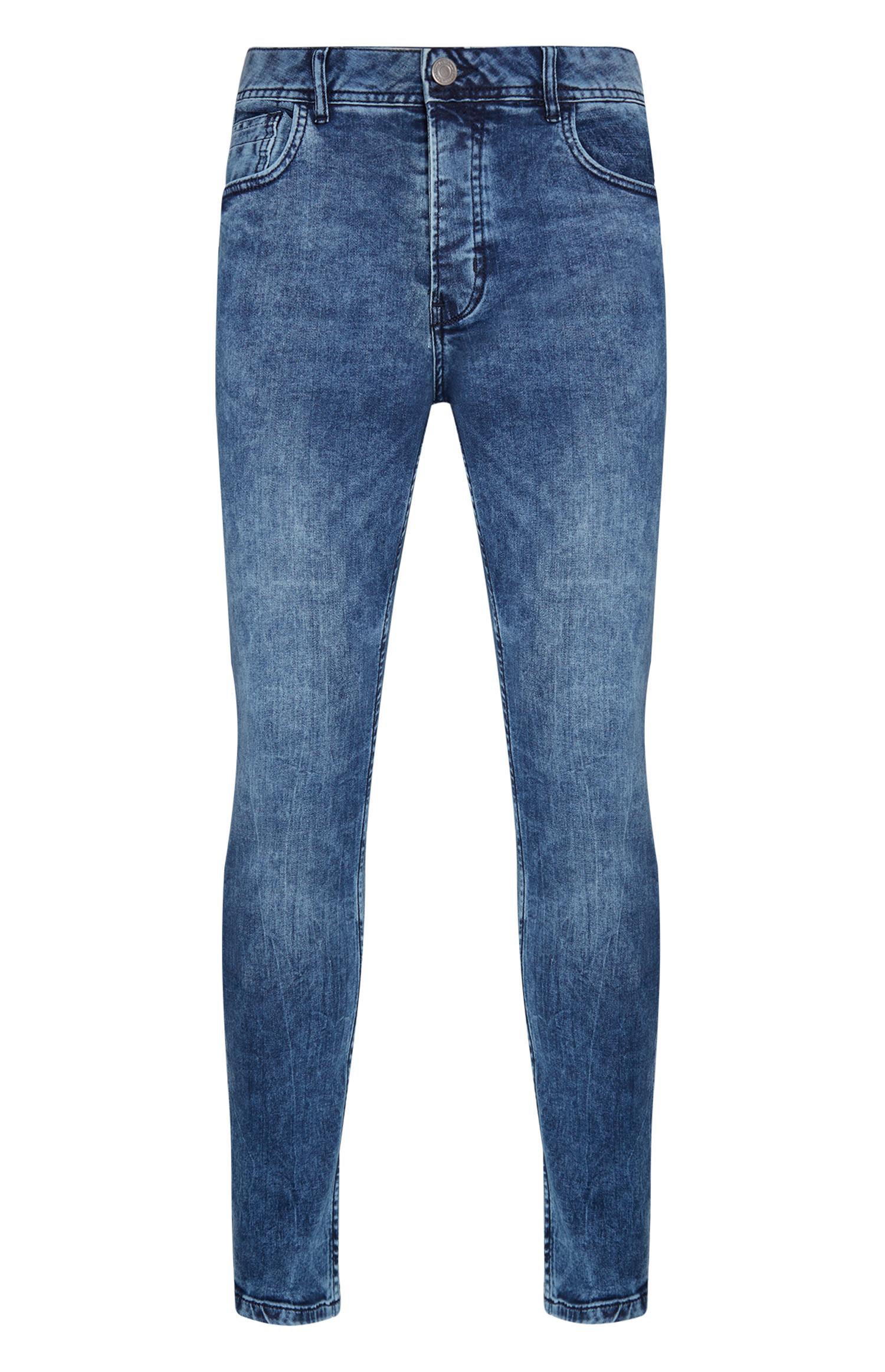 Calças ganga elásticas skinny azul