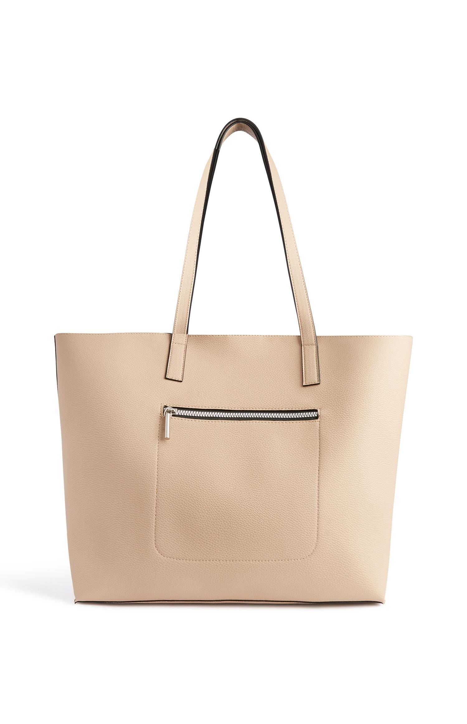 Mala tote estilo shopper nude