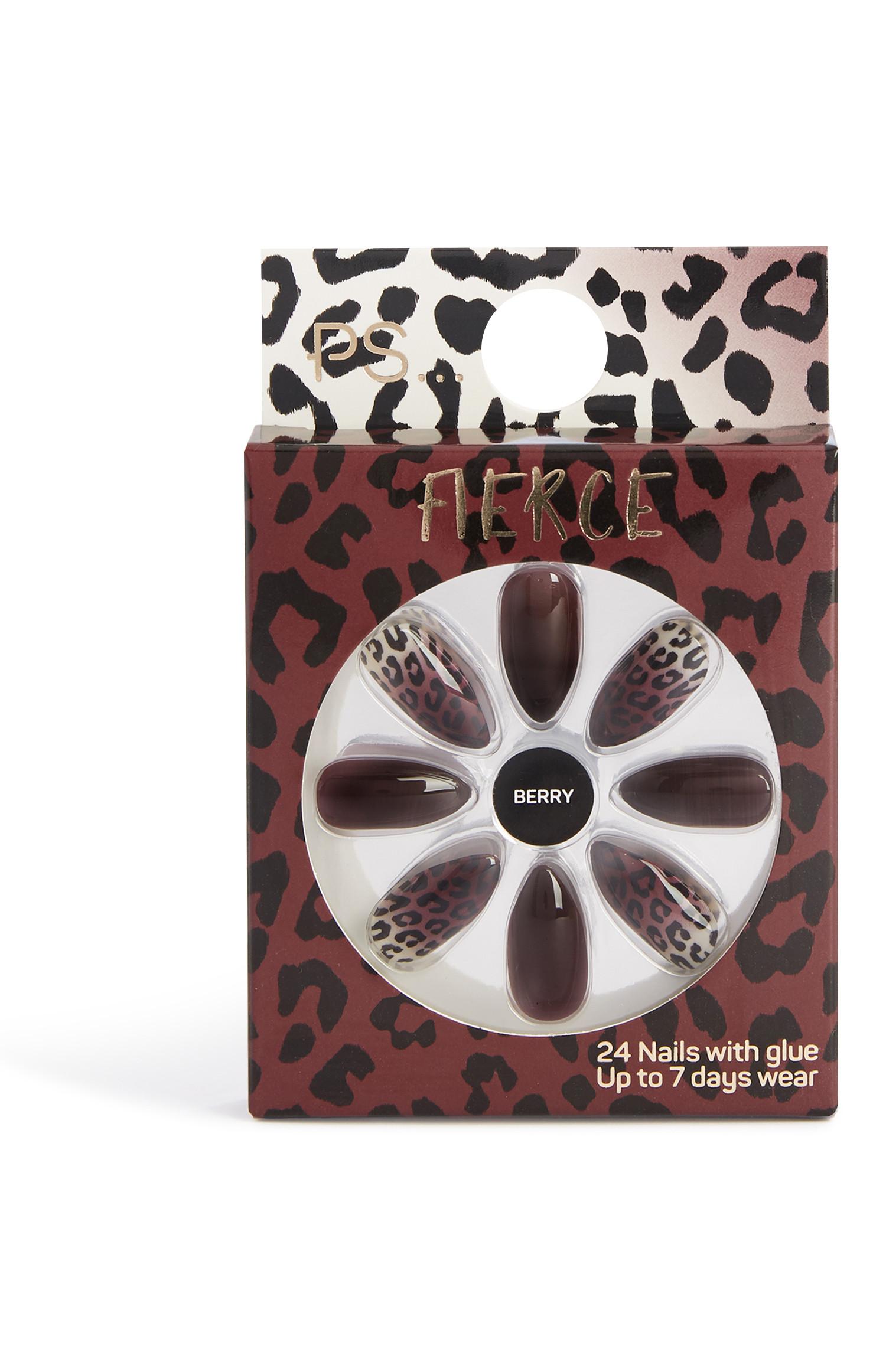 Umetni nohti s potiskom leoparda