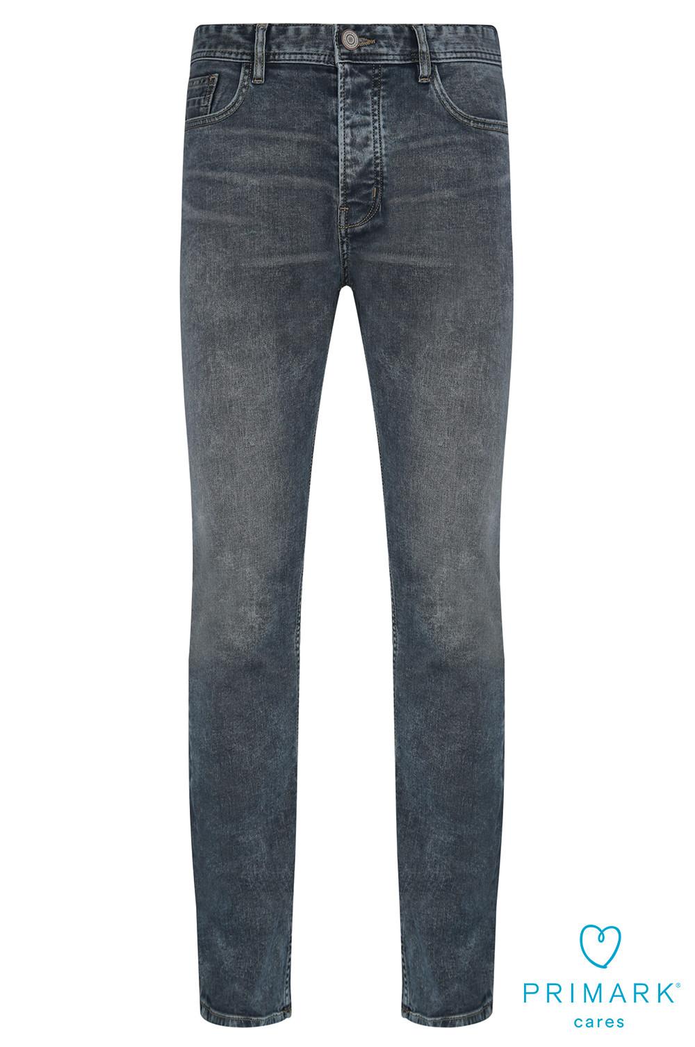 Calças ganga algodão sustentável cinzento