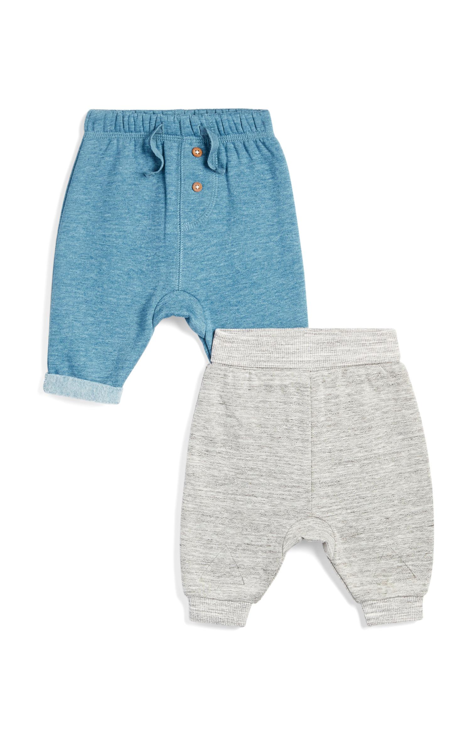 Pack de 2 pantalones de chándal, uno azul y otro gris, para bebé niño