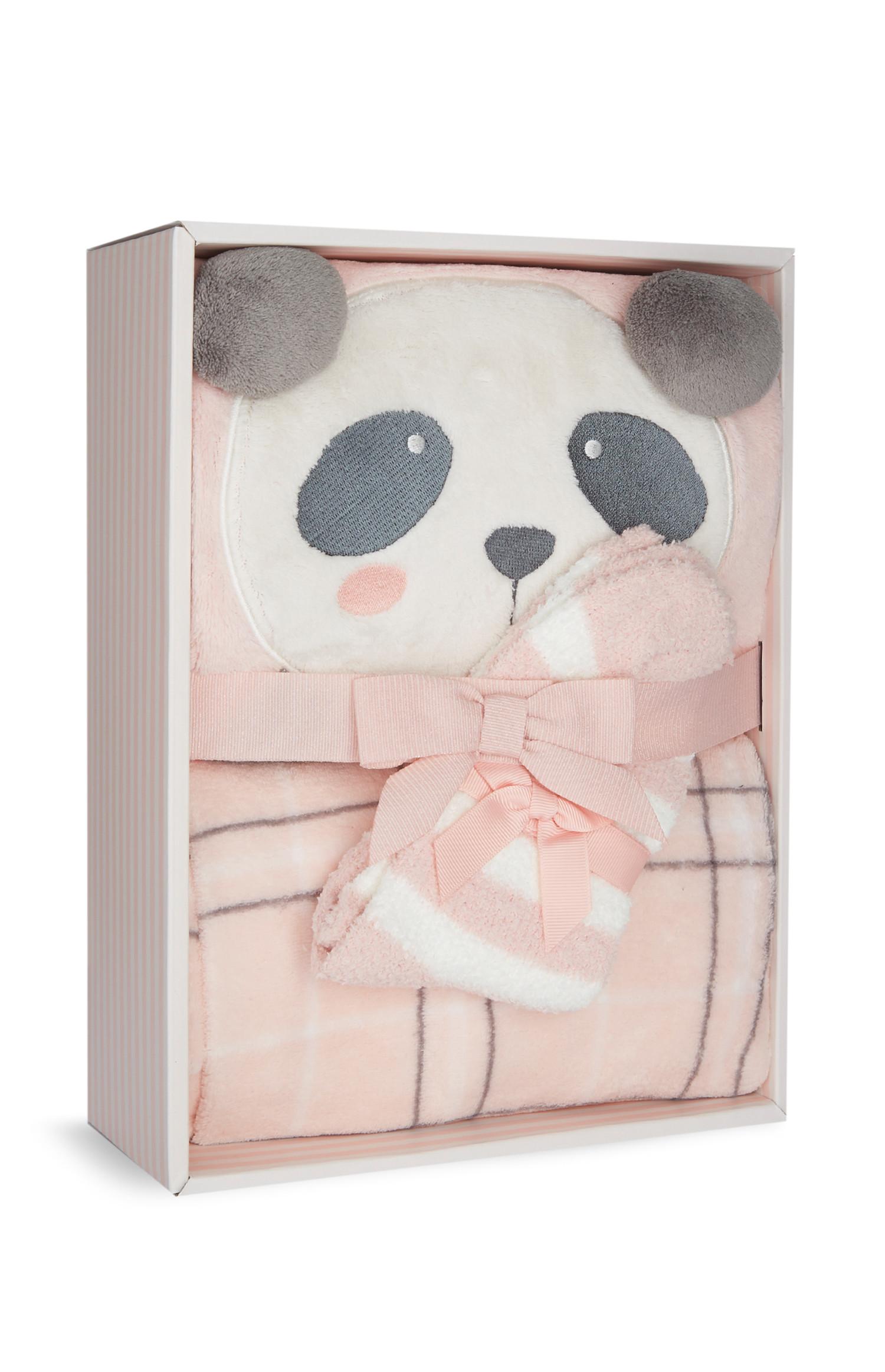 Caixa oferta tecido polar panda