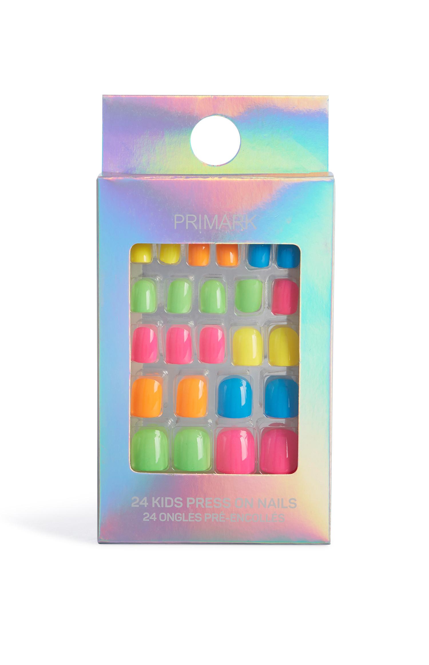 Uñas postizas neón