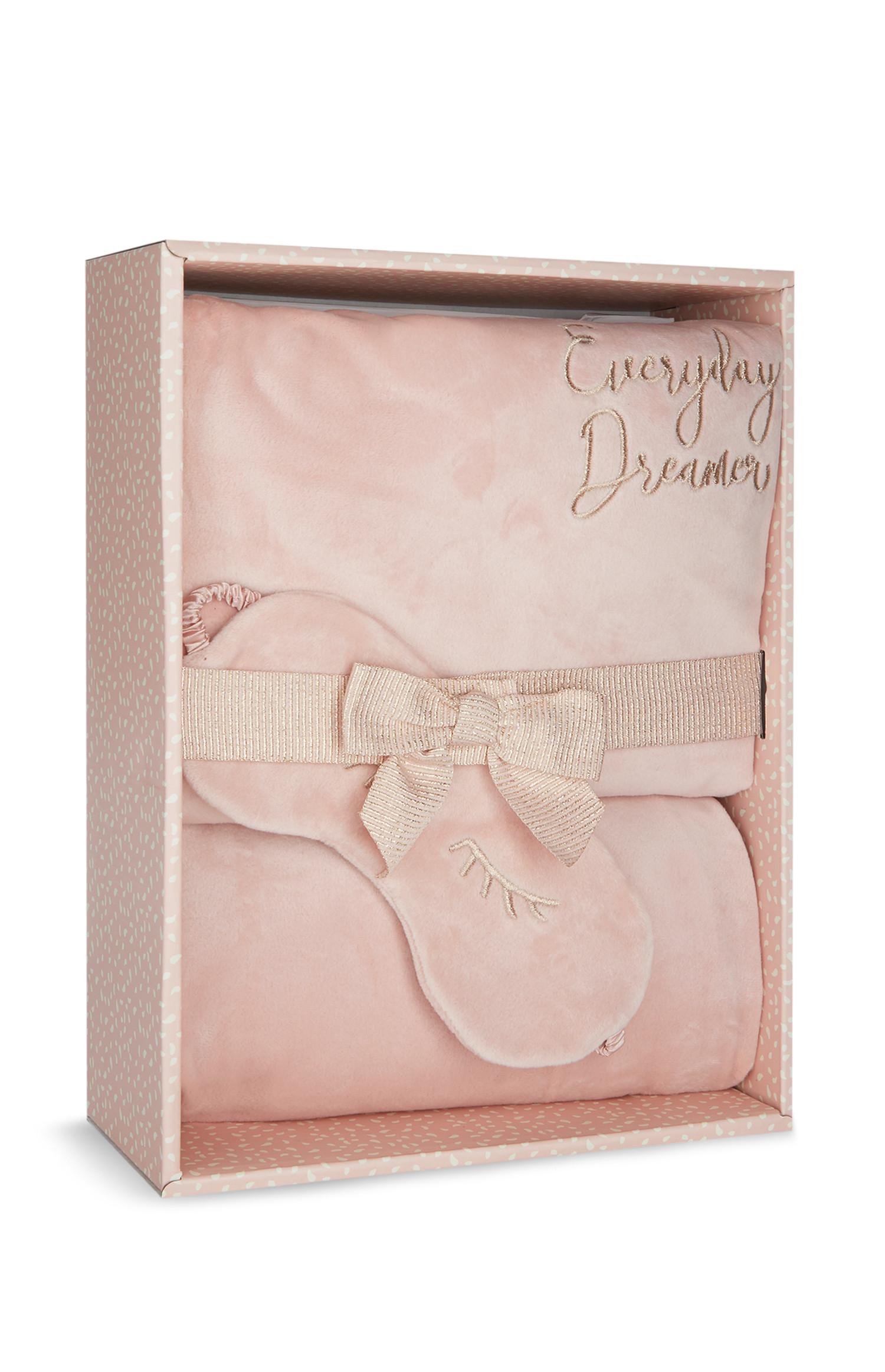 Caixa oferta pijama super macio cor-de-rosa