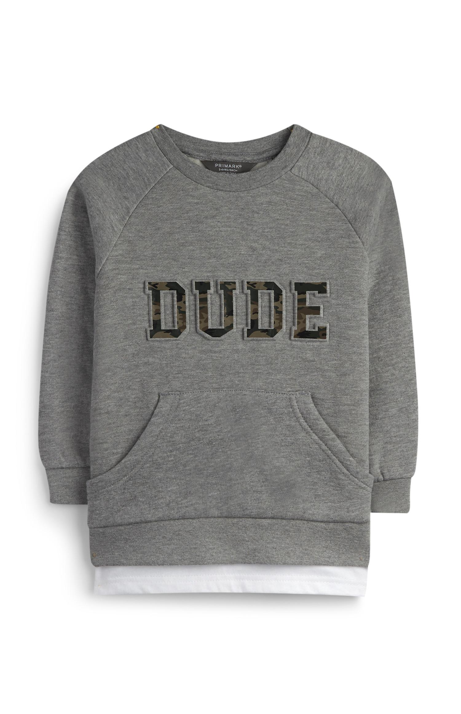 Jersey gris para niño pequeño «Dude»