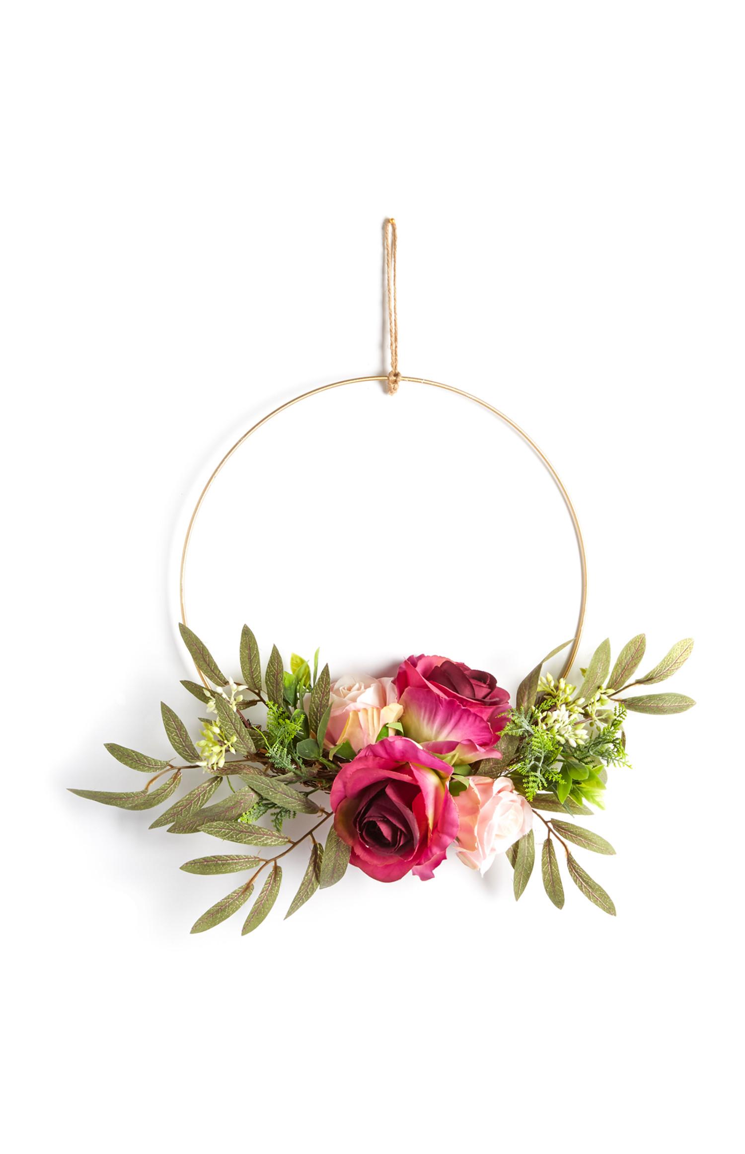 Decoración para colgar con flores sintéticas