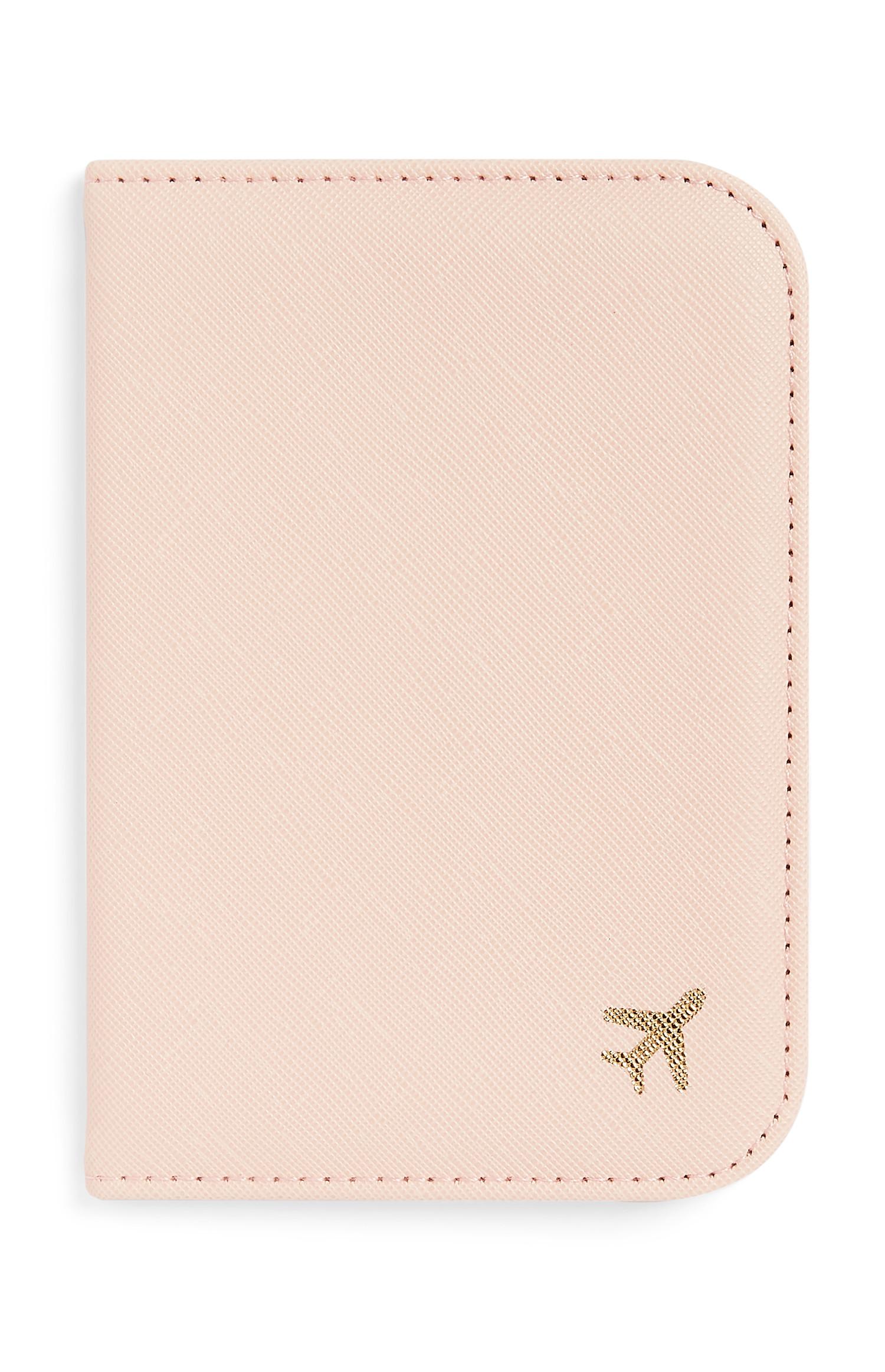 Funda rosa para pasaporte